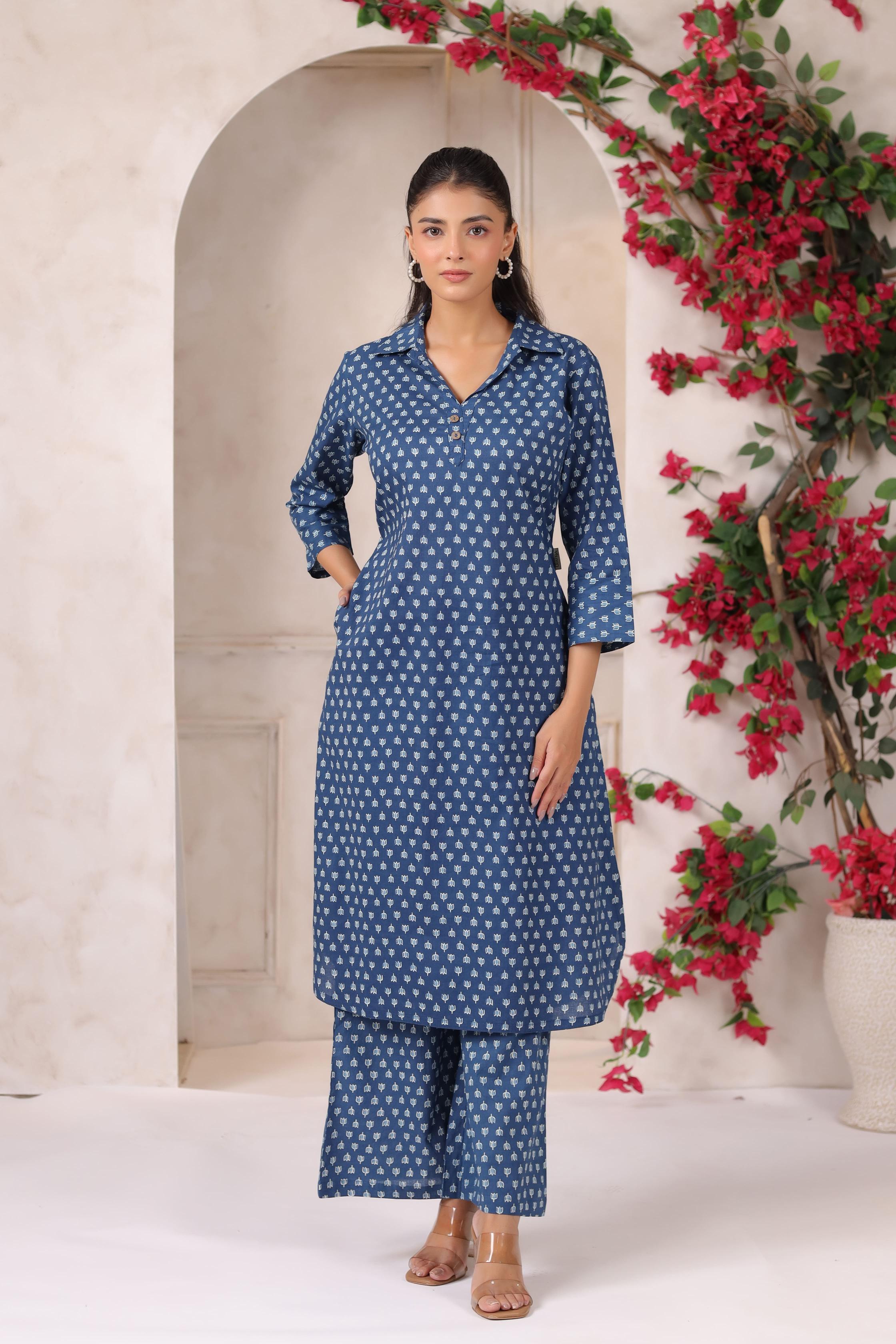 Indigo Lotus Affair Cotton Co-ord Set