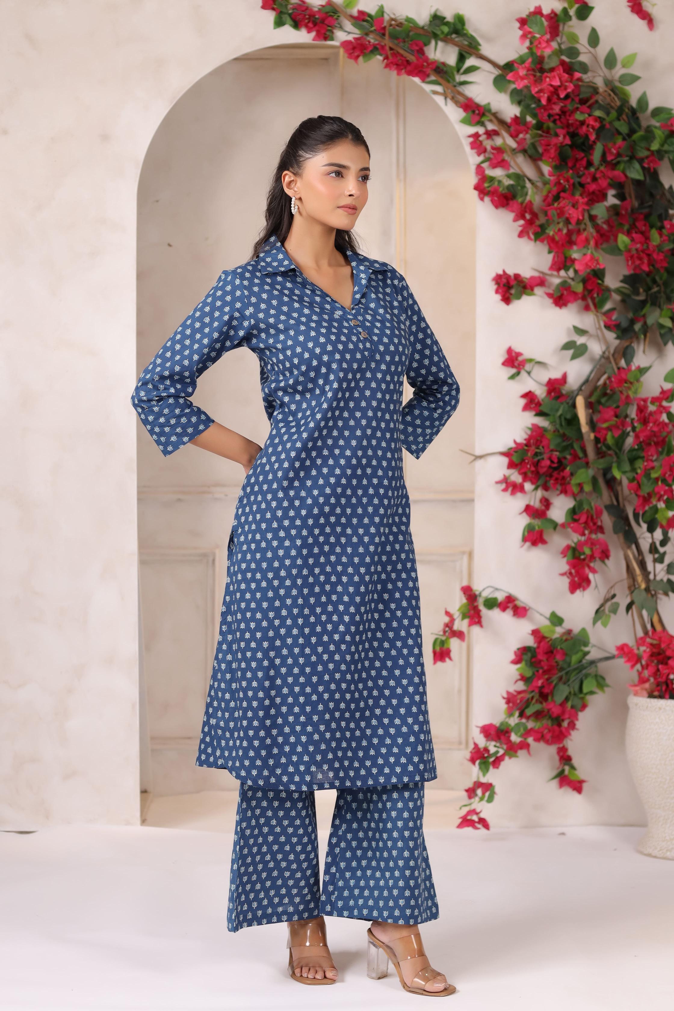 Indigo Lotus Affair Cotton Co-ord Set