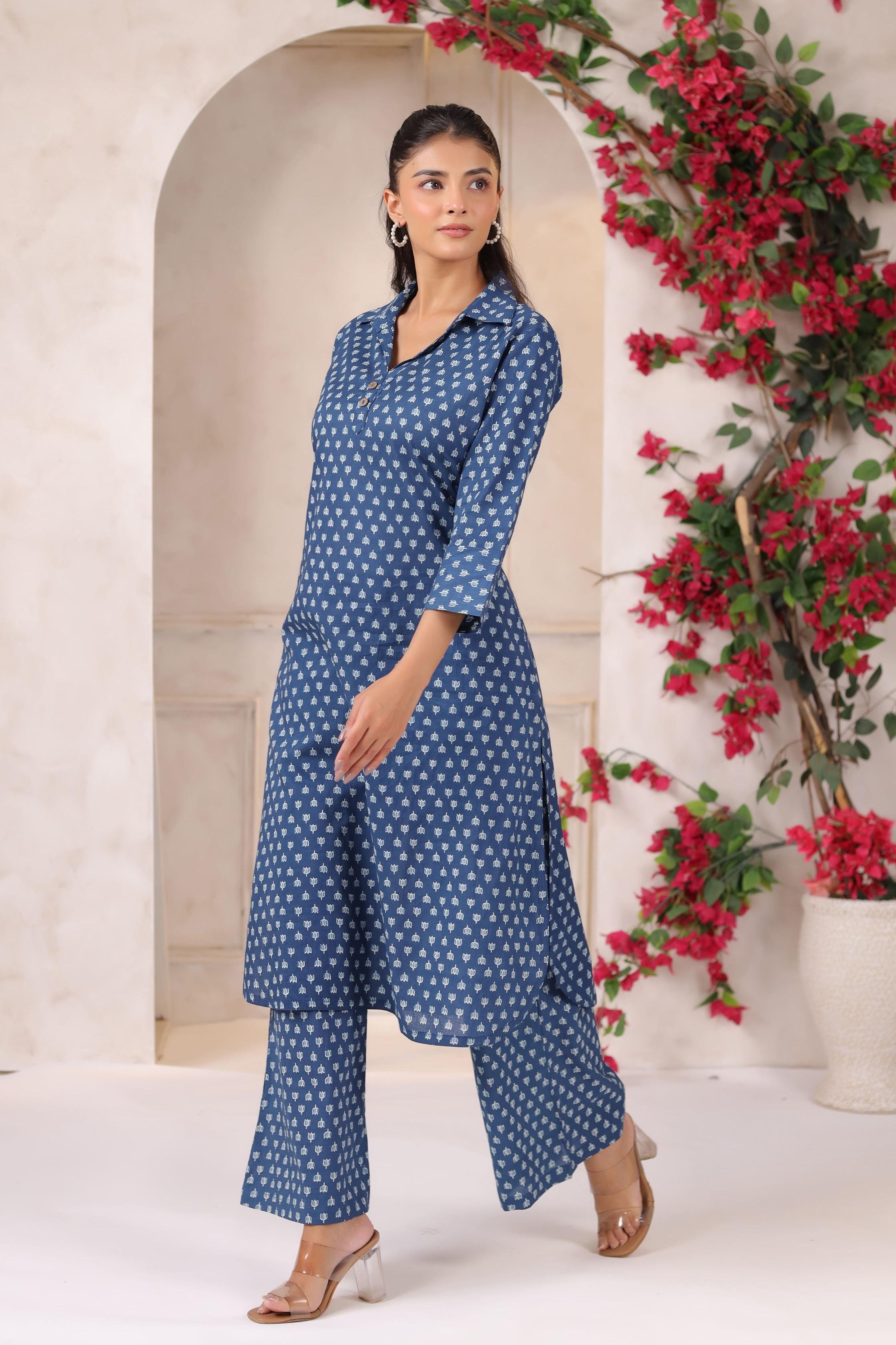 Indigo Lotus Affair Cotton Co-ord Set