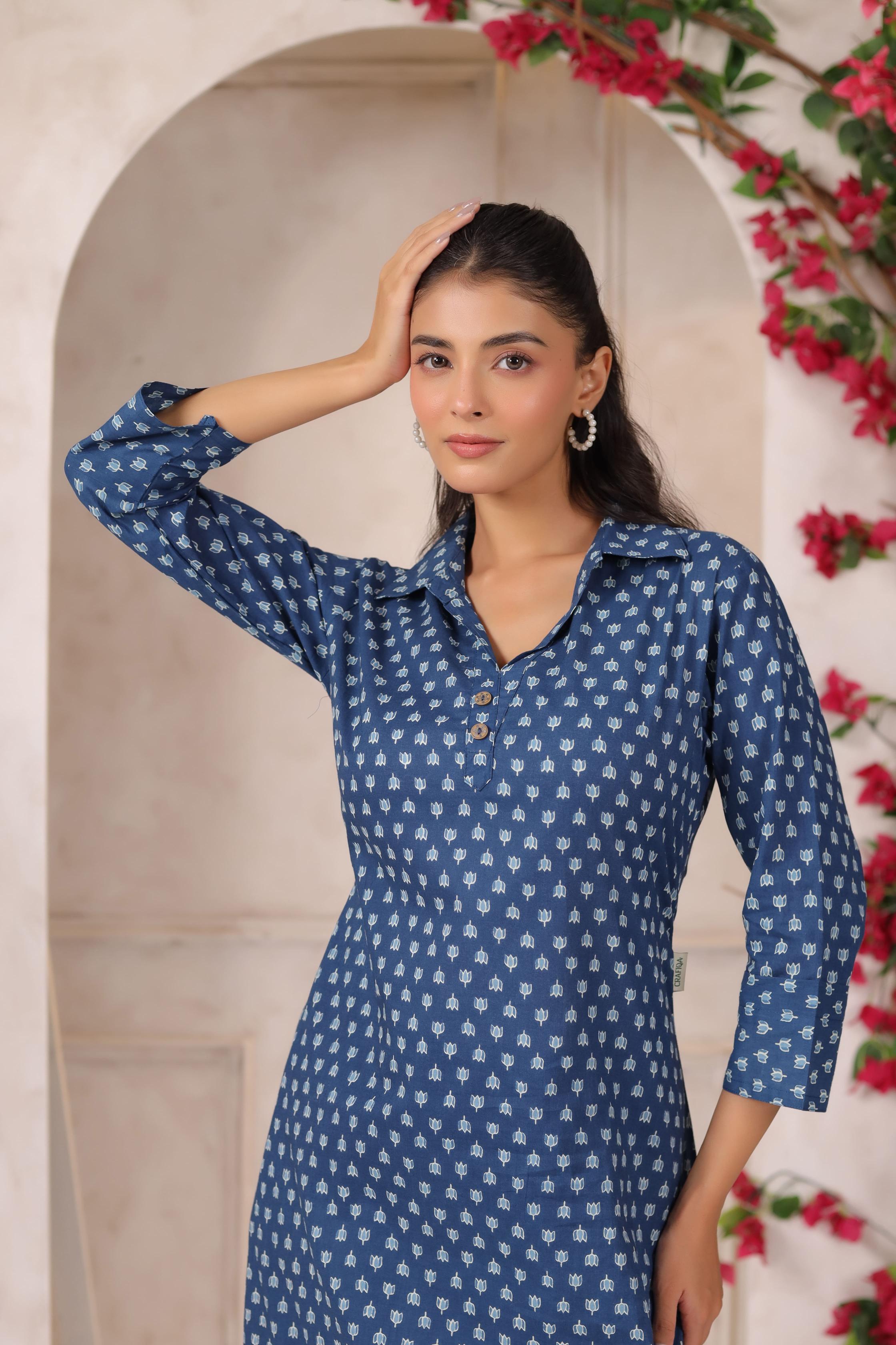 Indigo Lotus Affair Cotton Co-ord Set