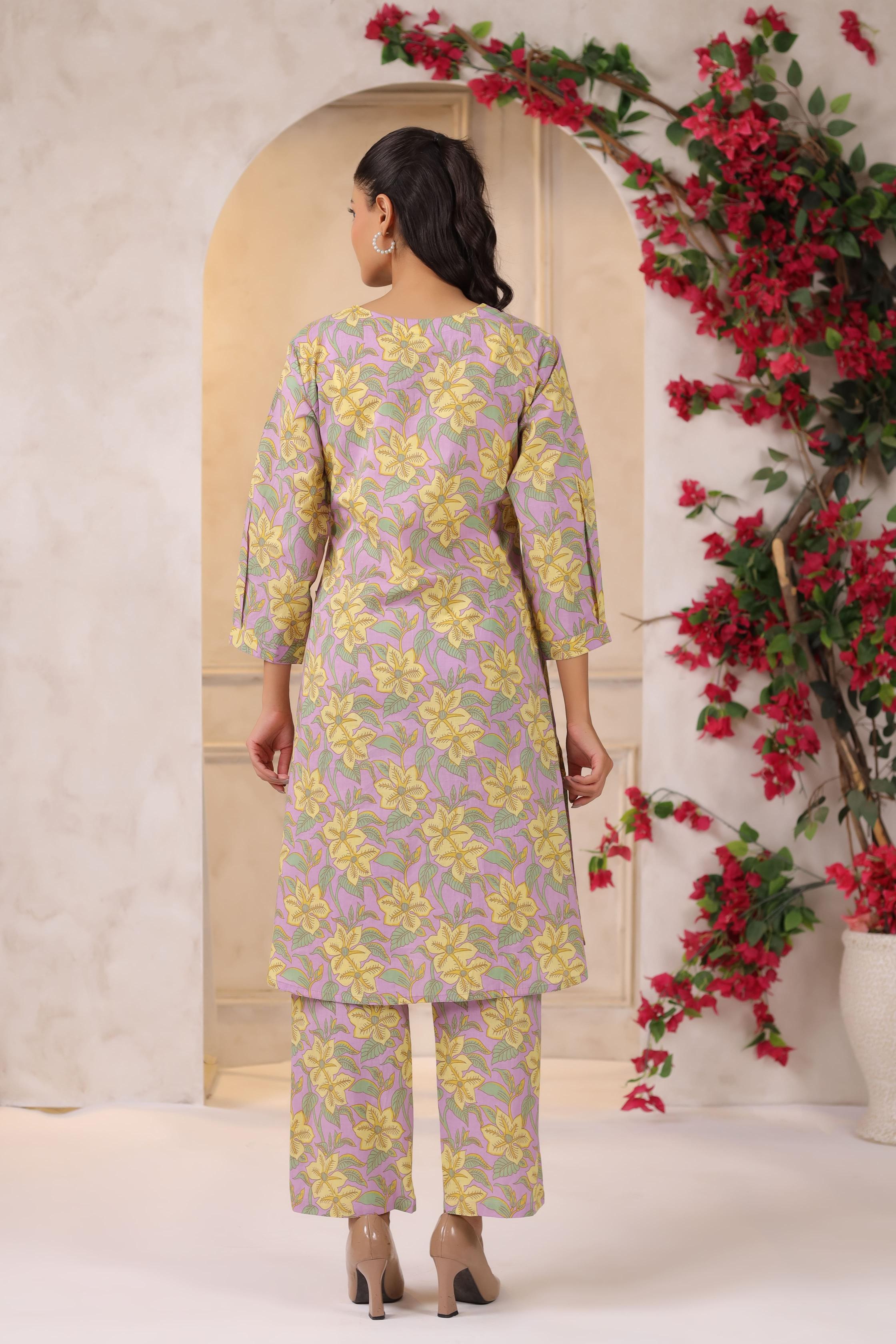 Blossom Mauve Cotton Co-ord Set