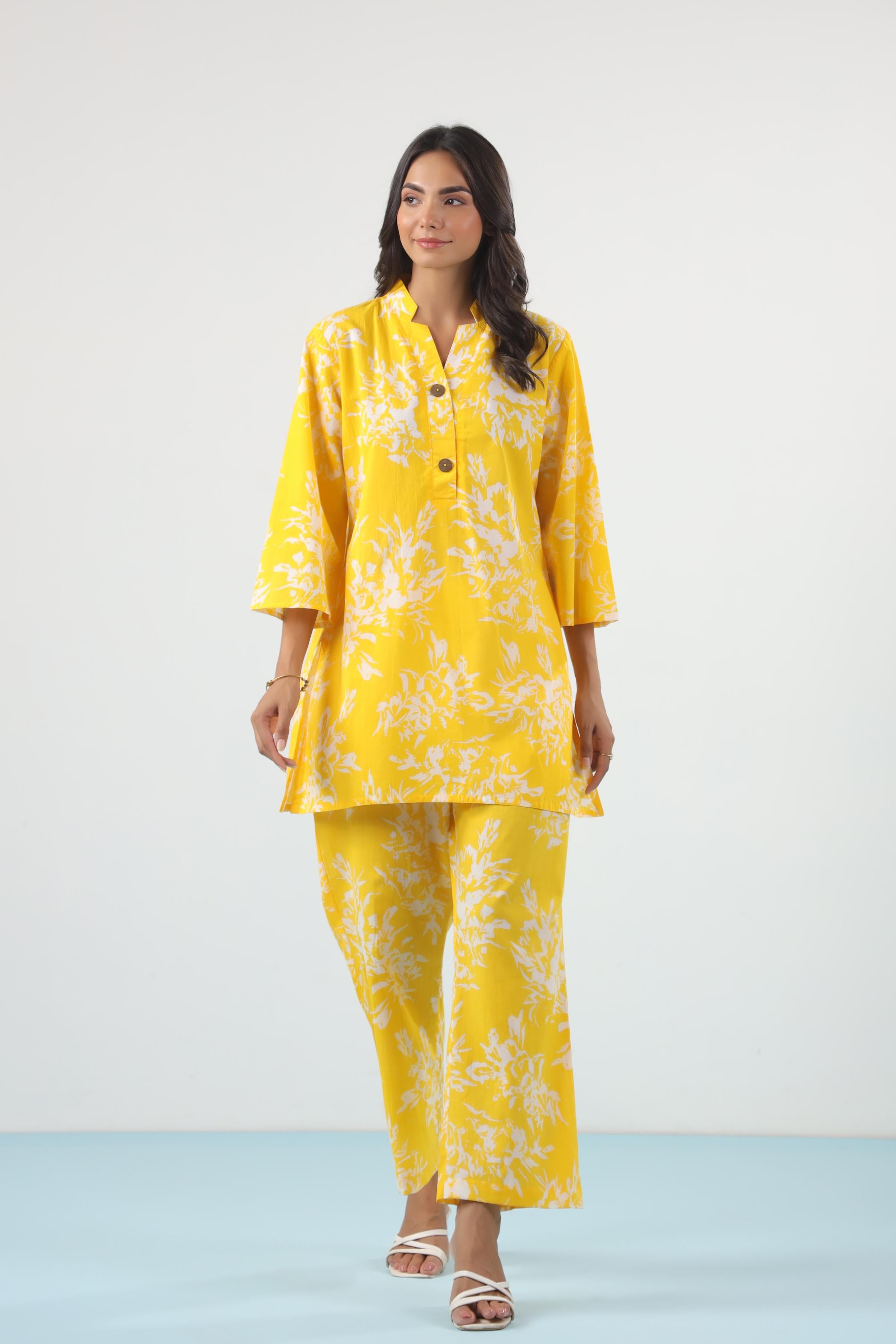 Yellow Mellow Cotton Co-ord Set