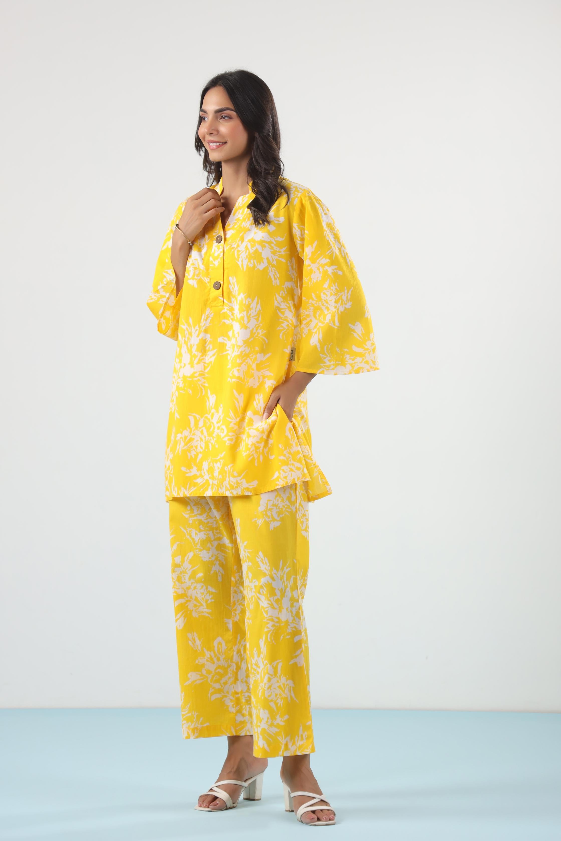 Yellow Mellow Cotton Co-ord Set