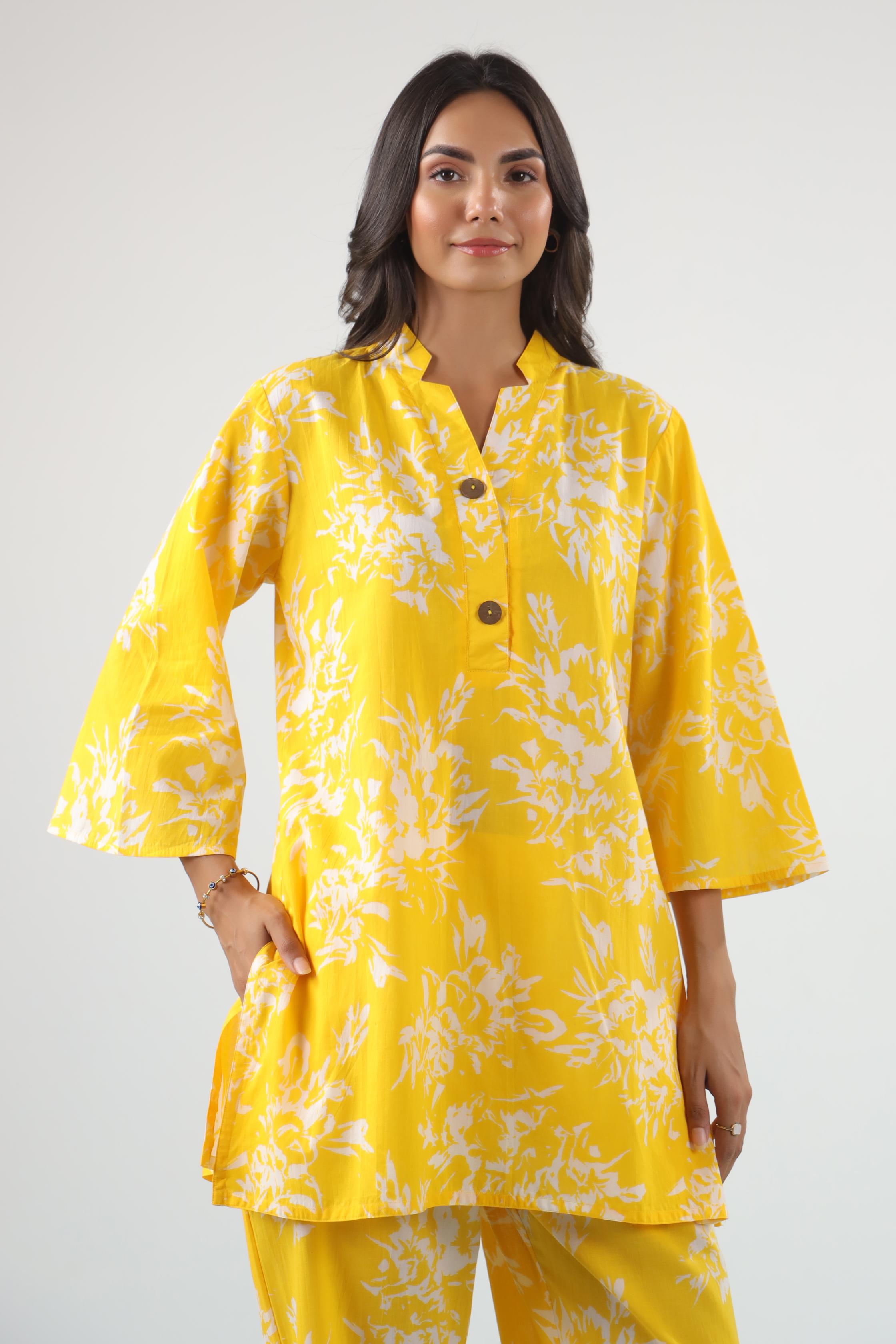 Yellow Mellow Cotton Co-ord Set