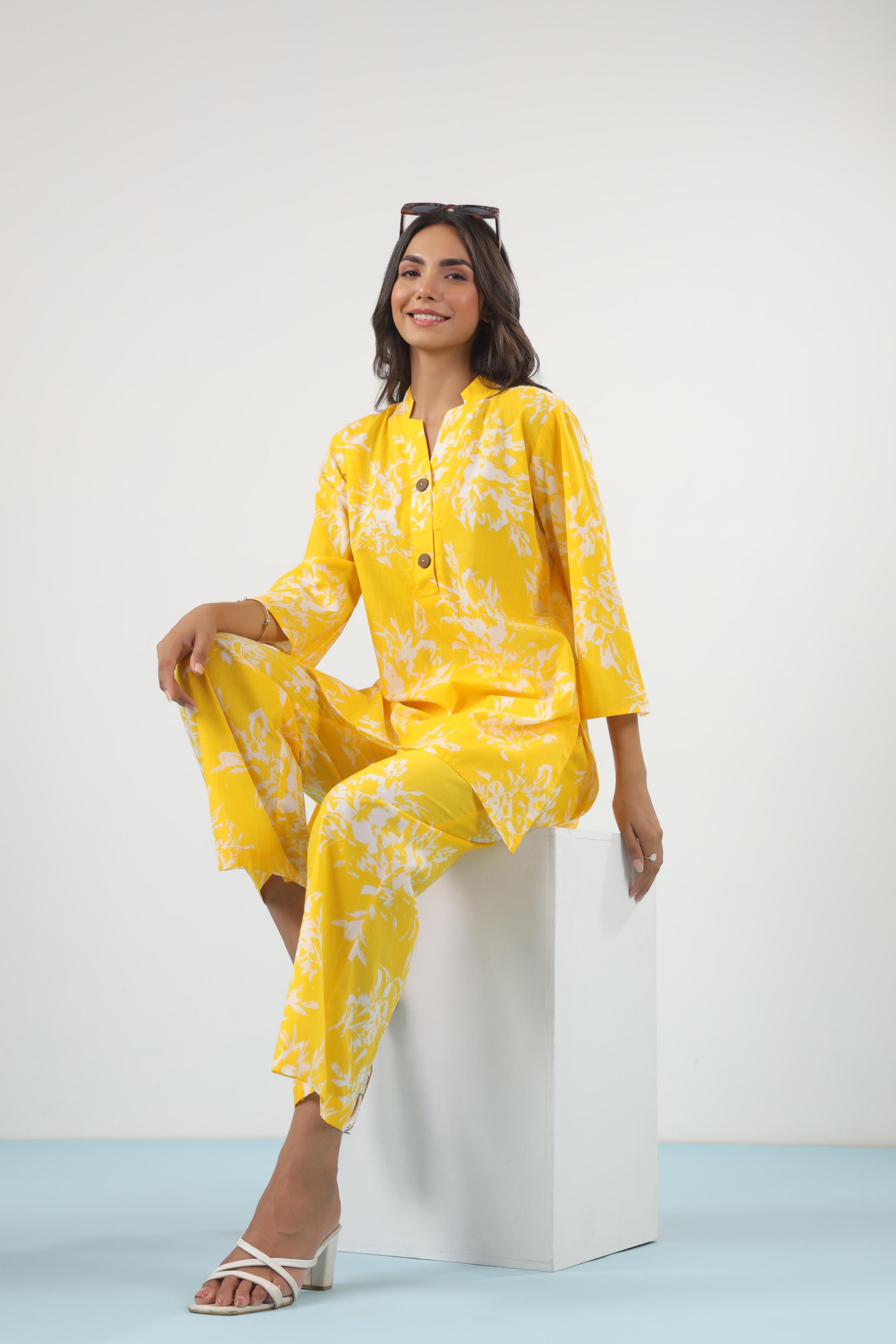 Yellow Mellow Cotton Co-ord Set