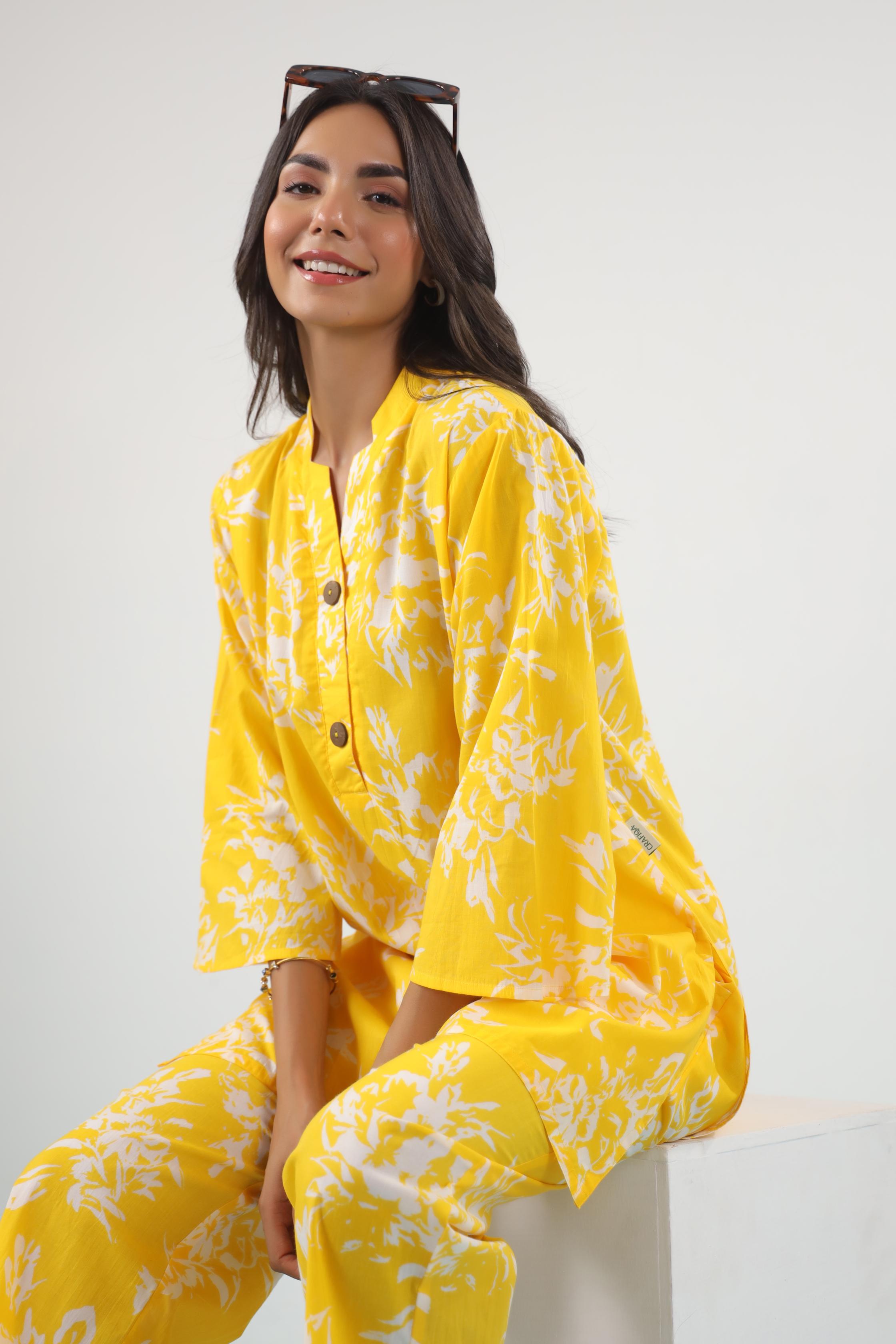 Yellow Mellow Cotton Co-ord Set