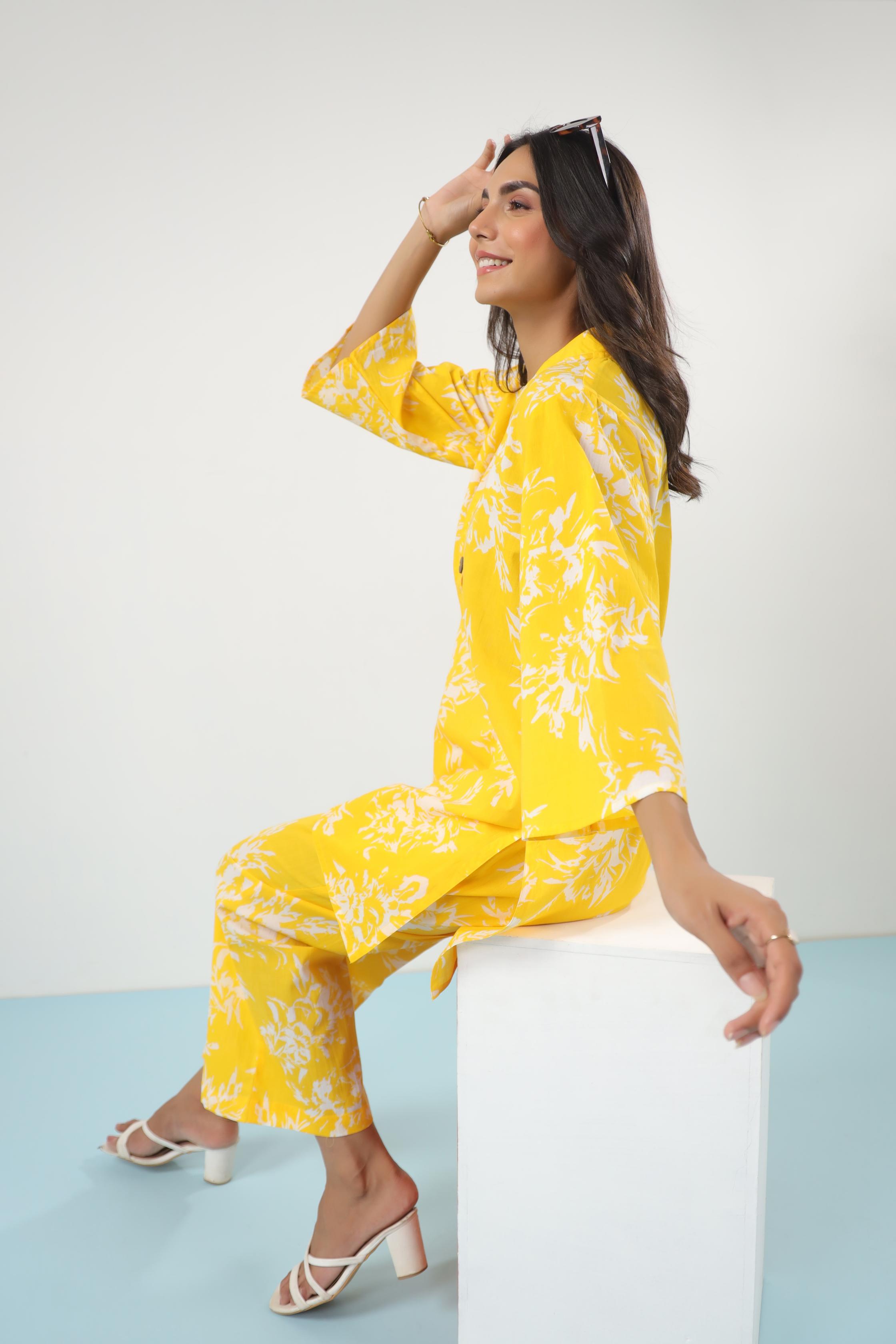 Yellow Mellow Cotton Co-ord Set