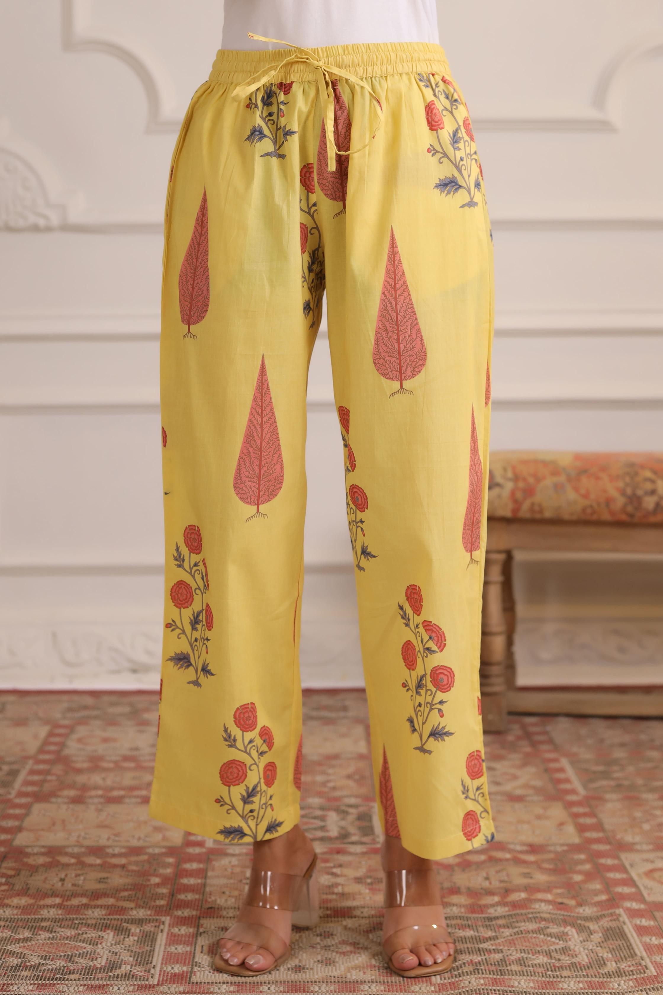 Pastel Yellow Cotton Co-ord Set