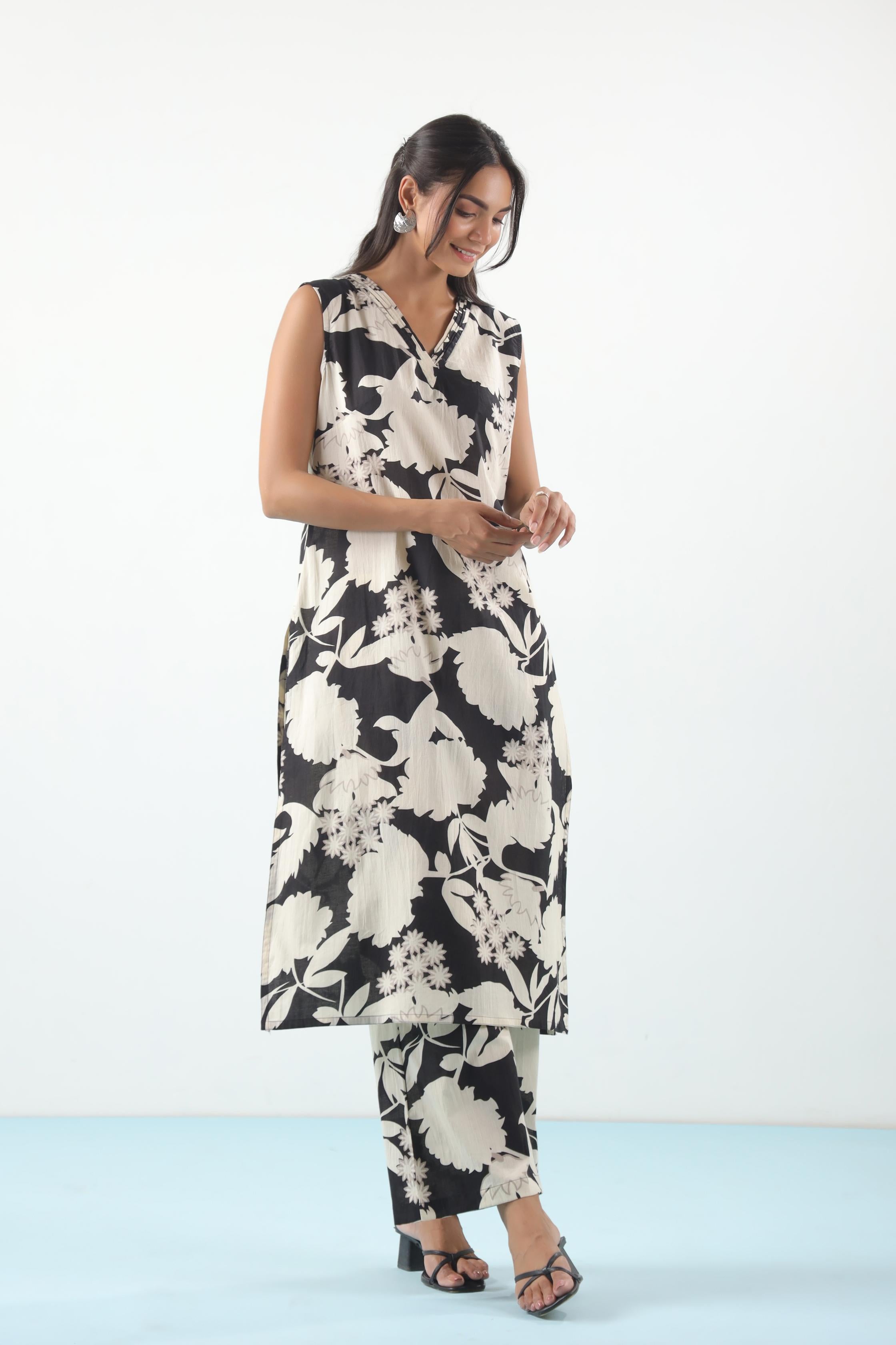 Sassy Black Cotton Co-ord Set