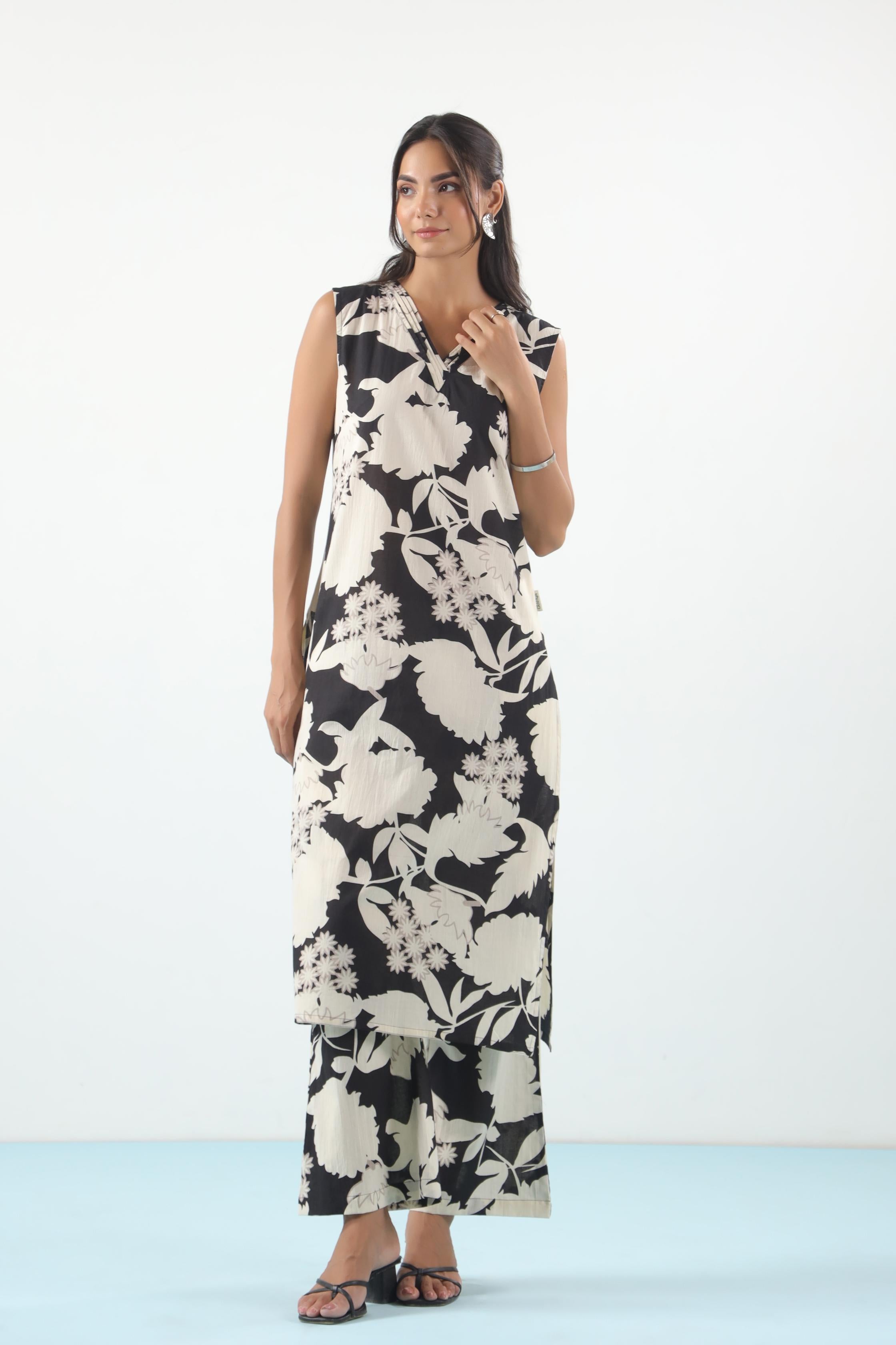 Sassy Black Cotton Co-ord Set