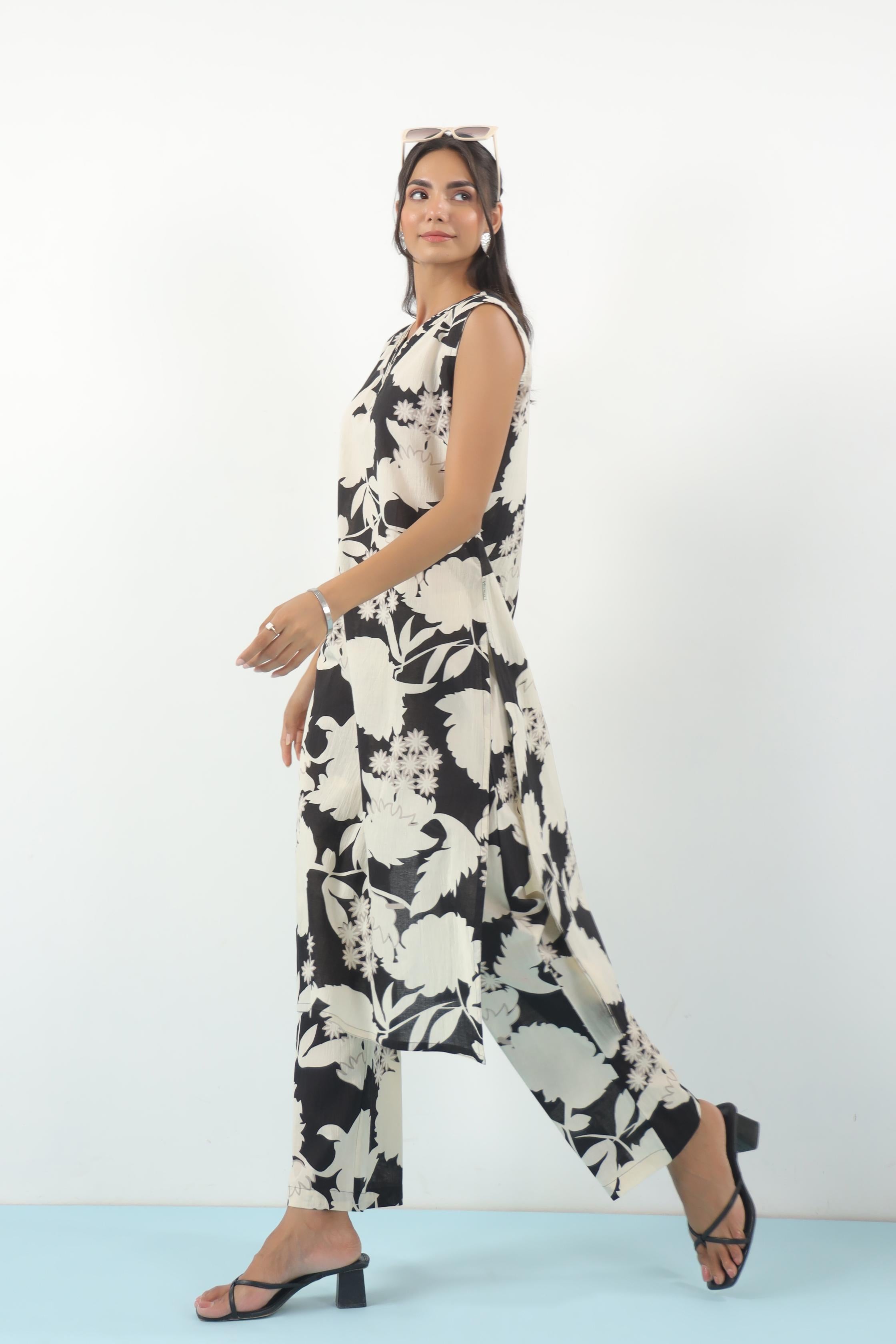 Sassy Black Cotton Co-ord Set