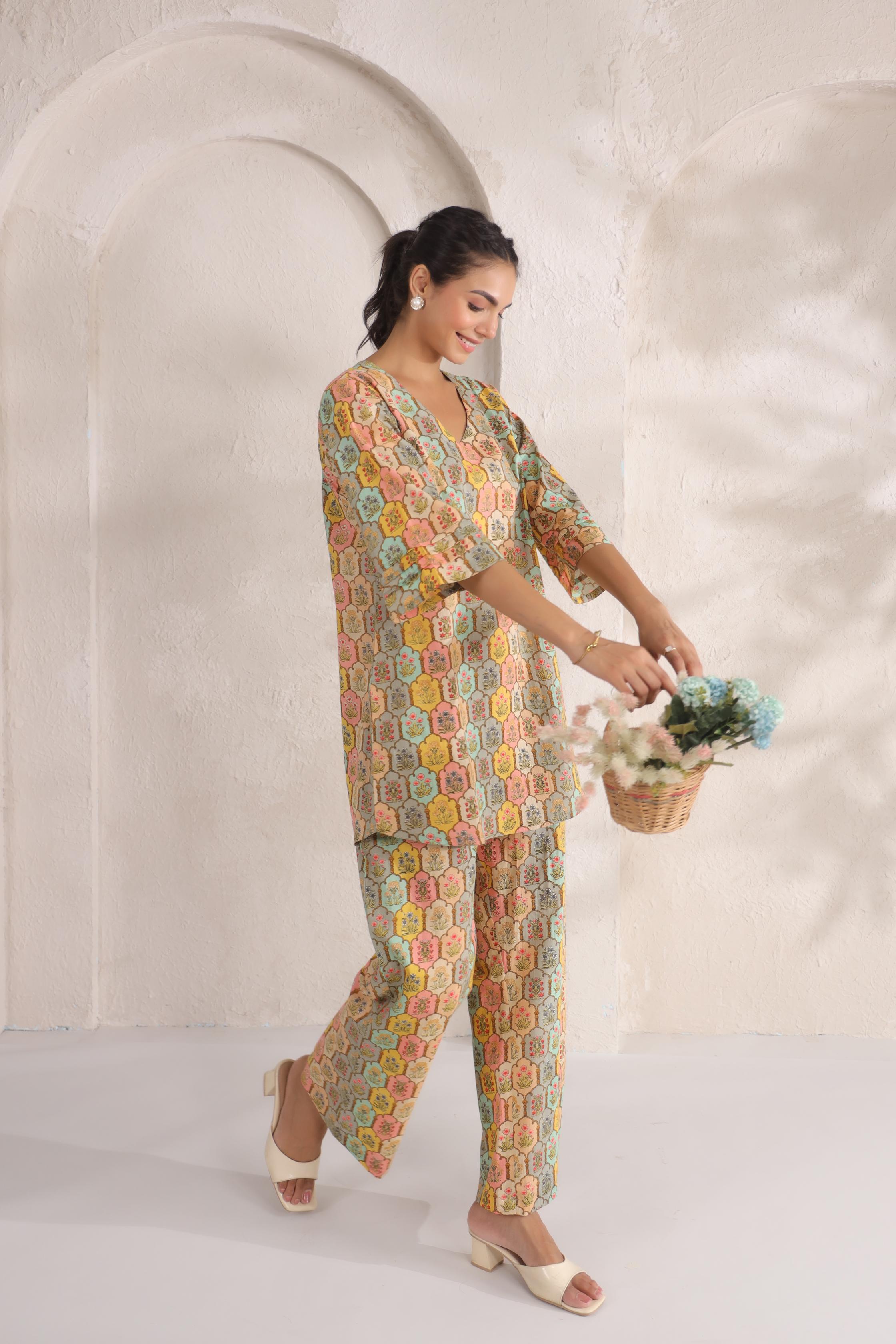 Vibrant Jharokha Cotton Co-ord Set