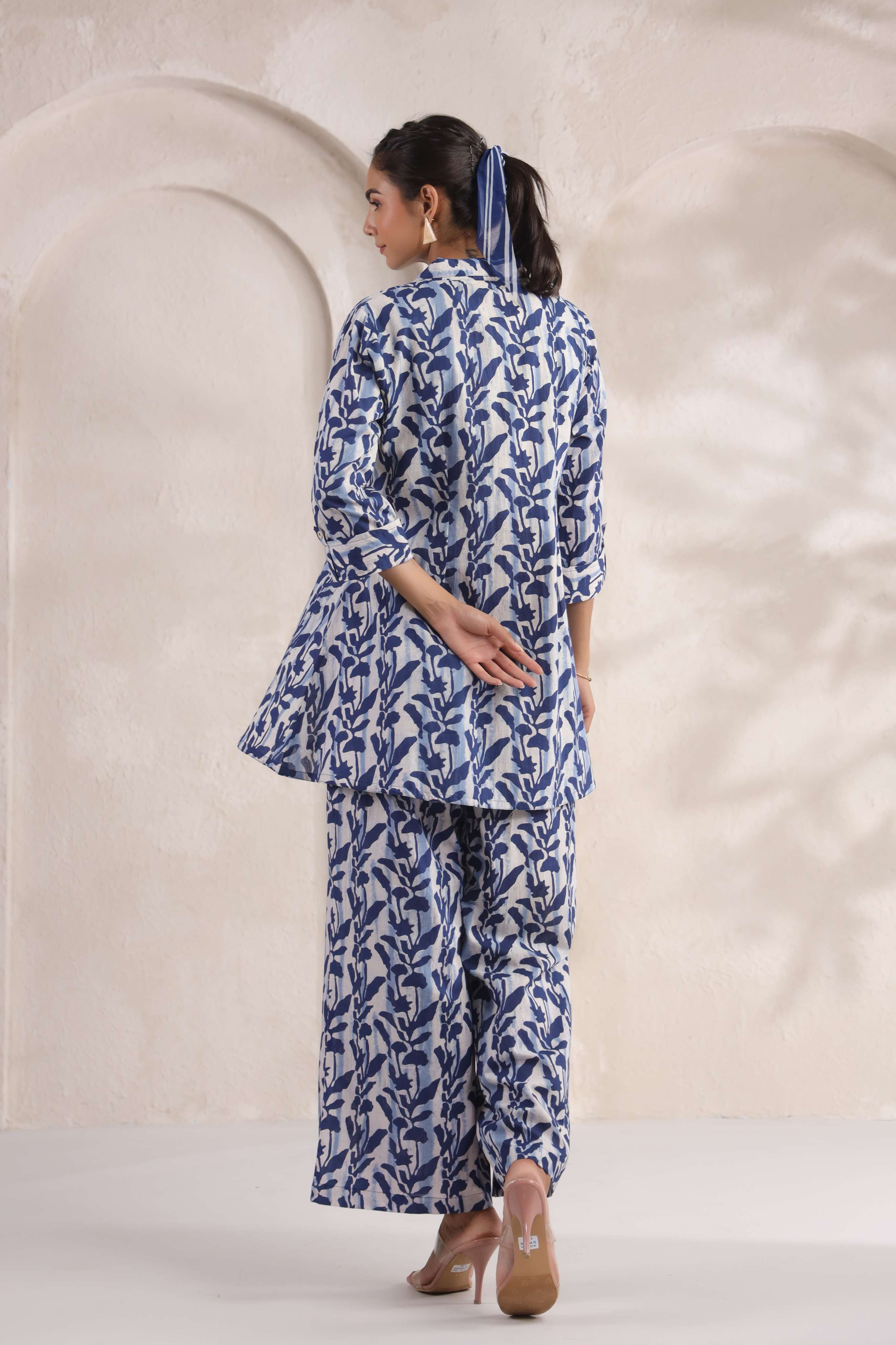 Natures Indigo Canvas Cotton Co-ord Set