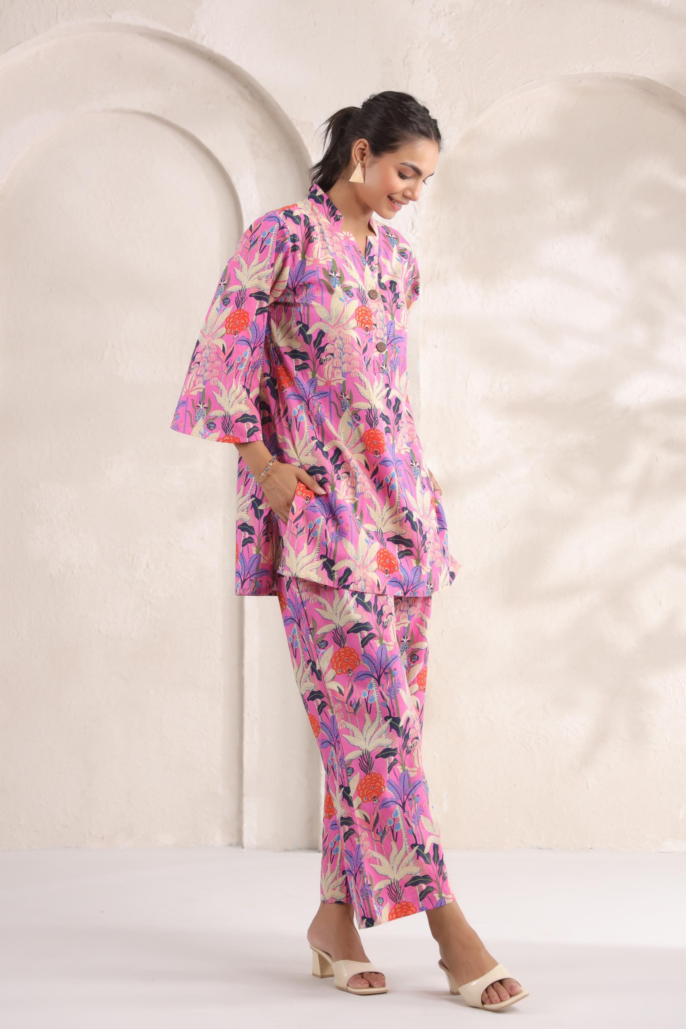 Flamingo Flora Cotton Co-ord Set