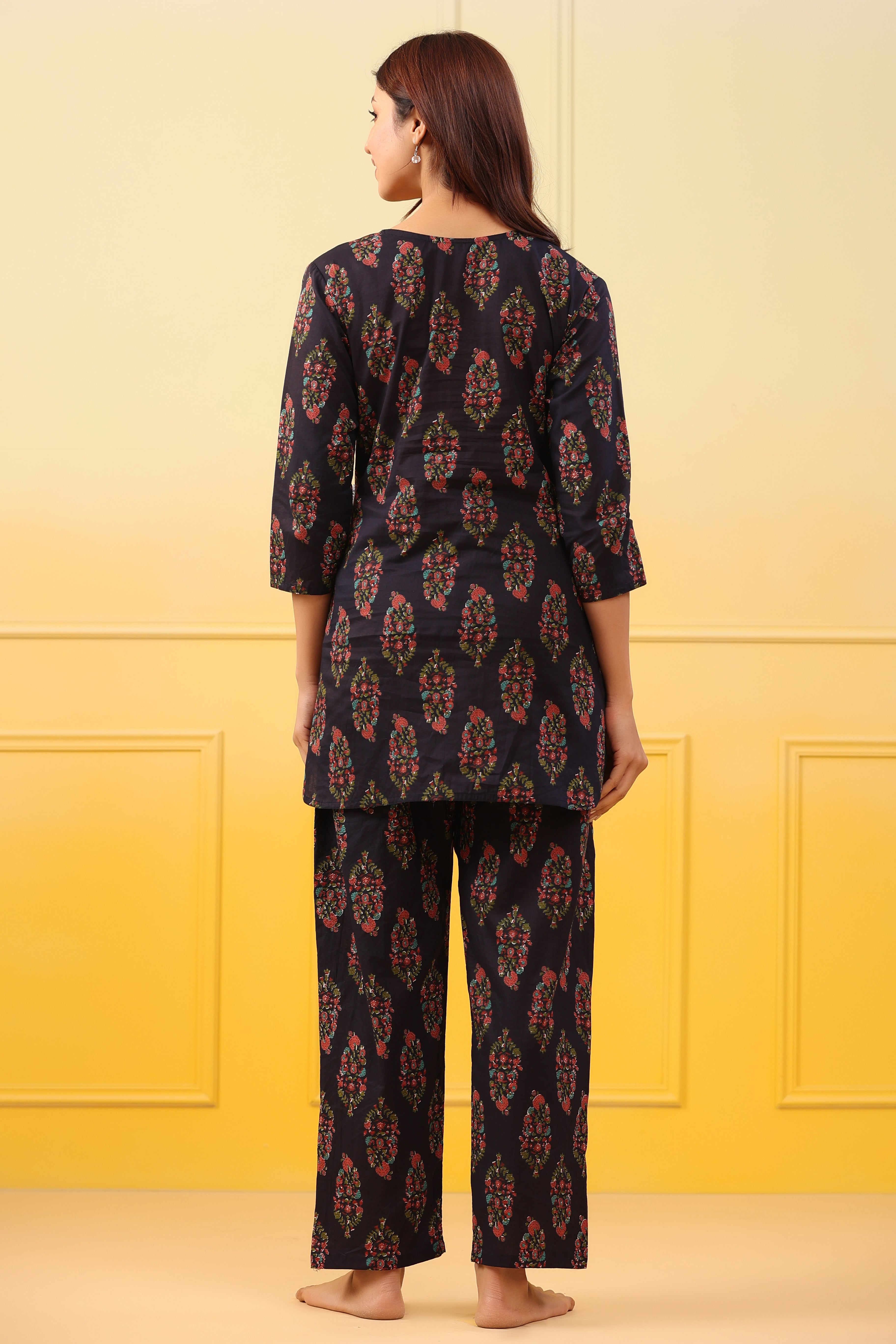 Onyx Boota Cotton Maternity - Nursing Co-ord Set