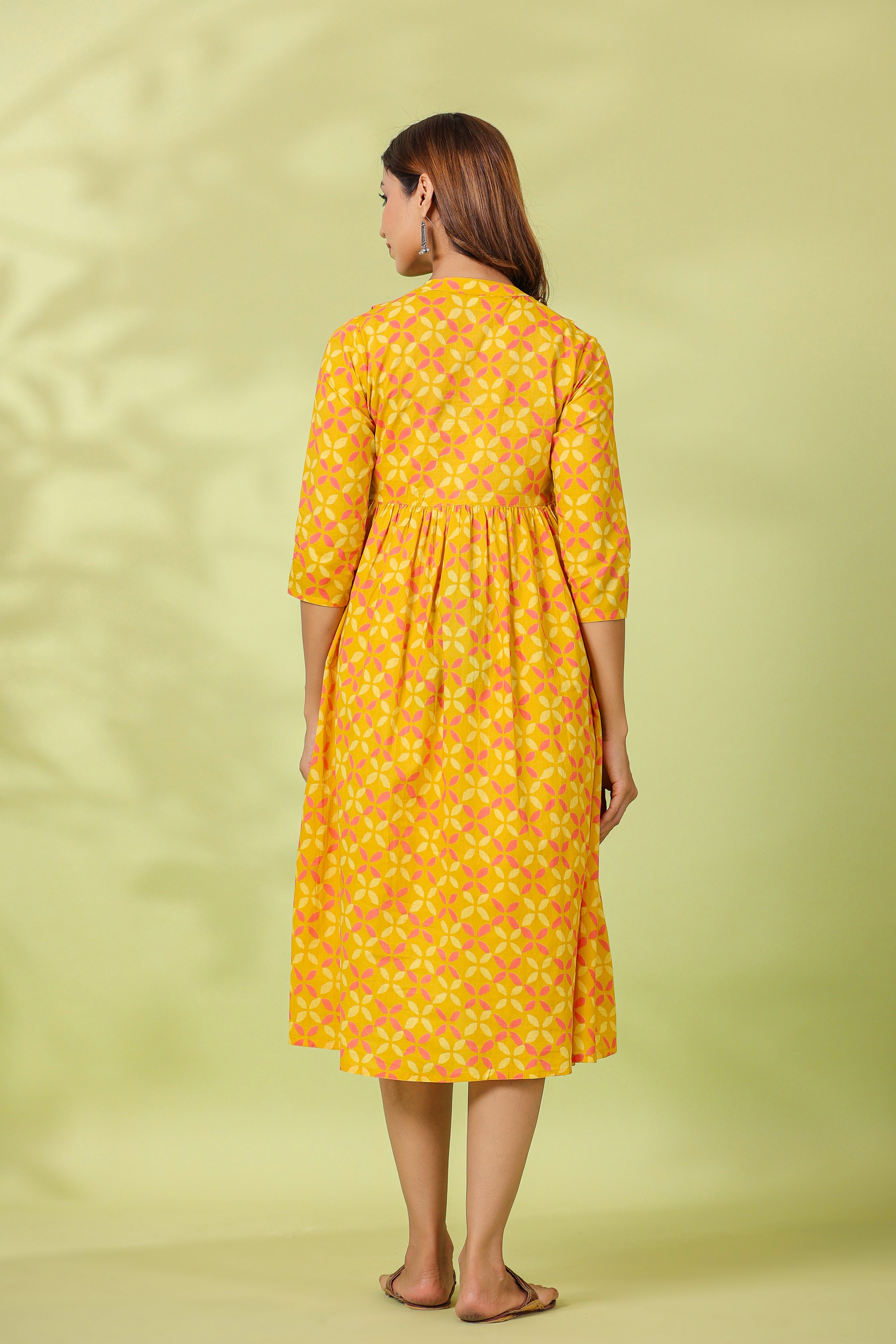 Titanium Abstract Cotton Maternity - Nursing Dress