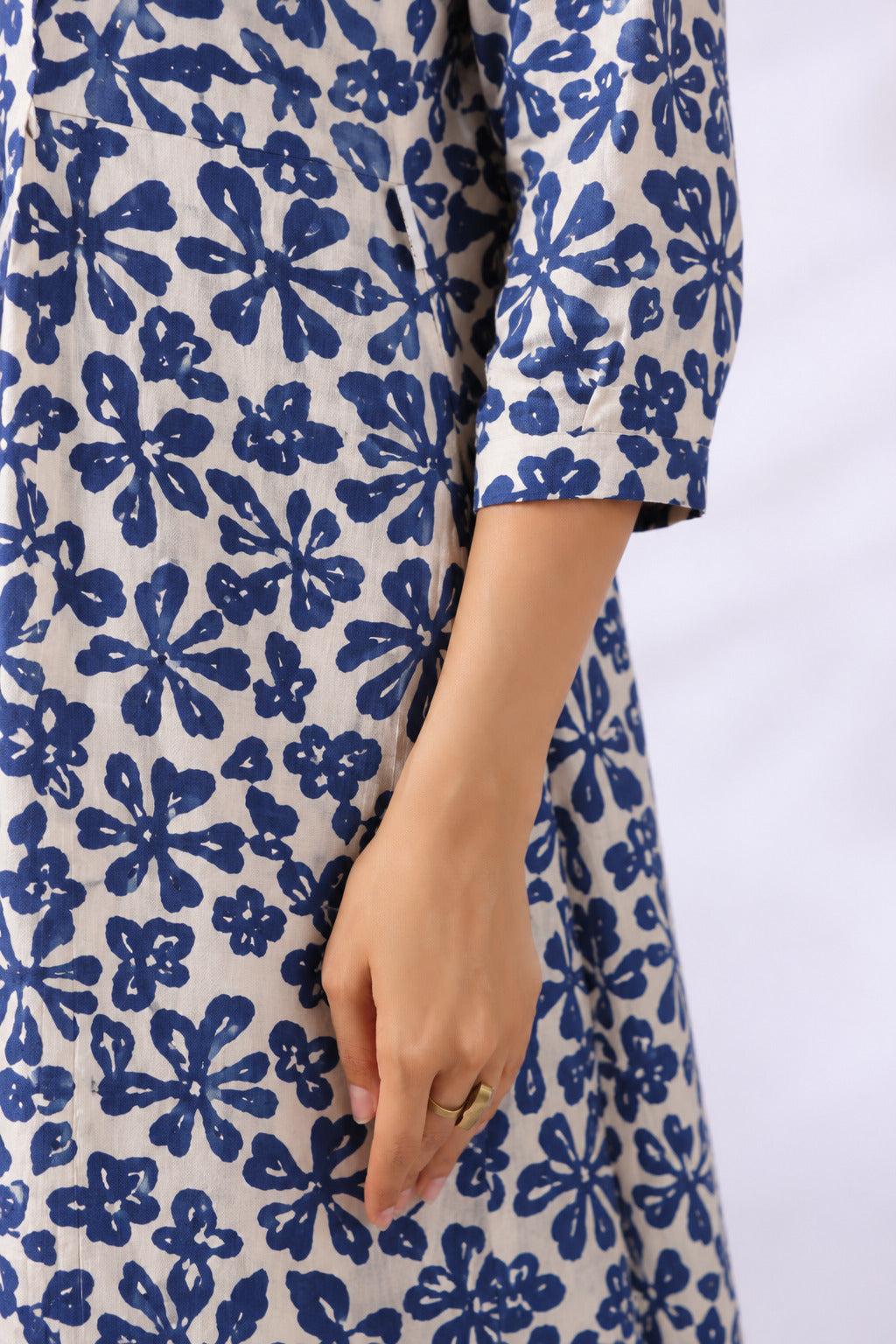 Indigo Ditsy Cotton Maternity - Nursing Co-ord Set