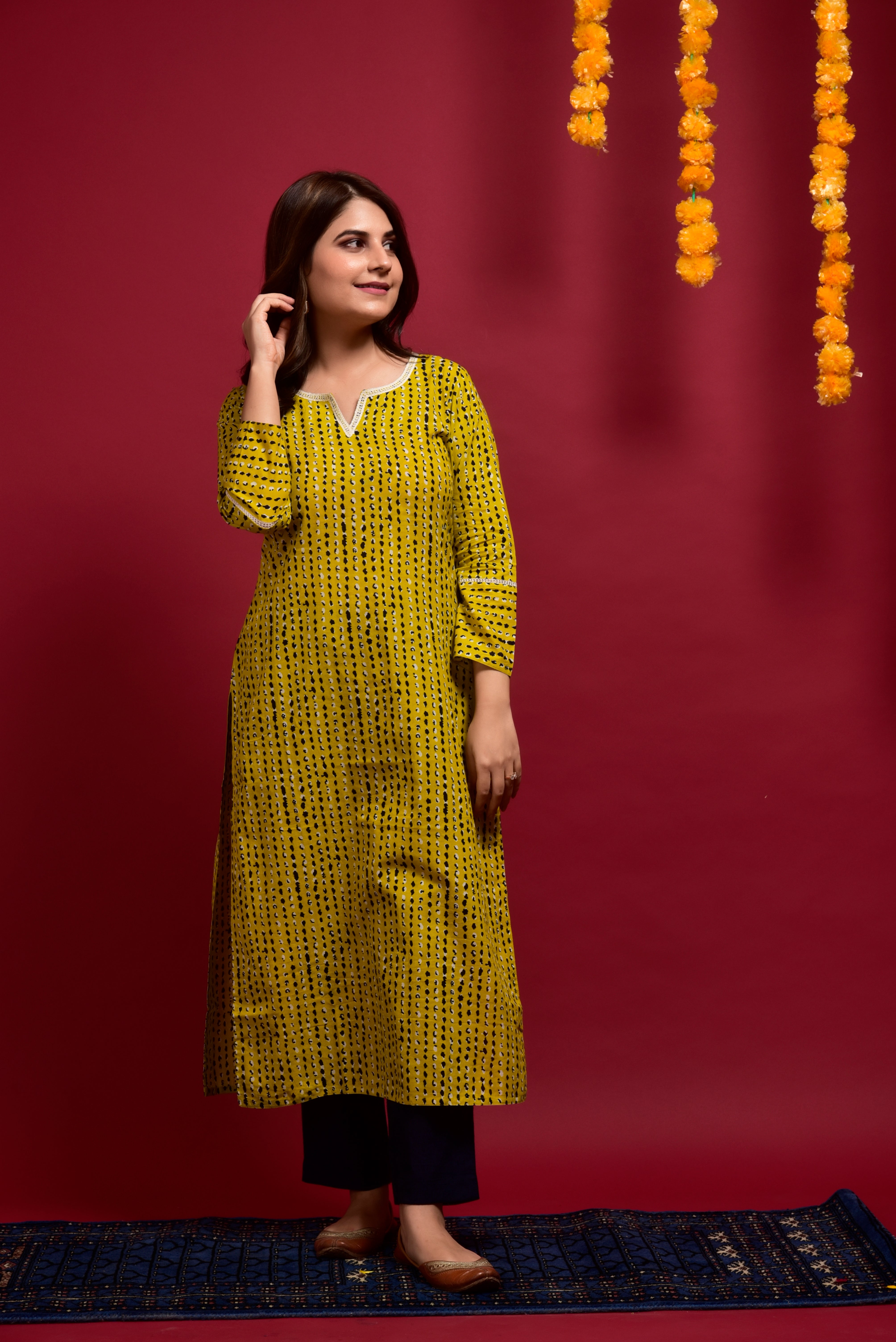 Tuscan Sun Cotton Kurta Pant Set