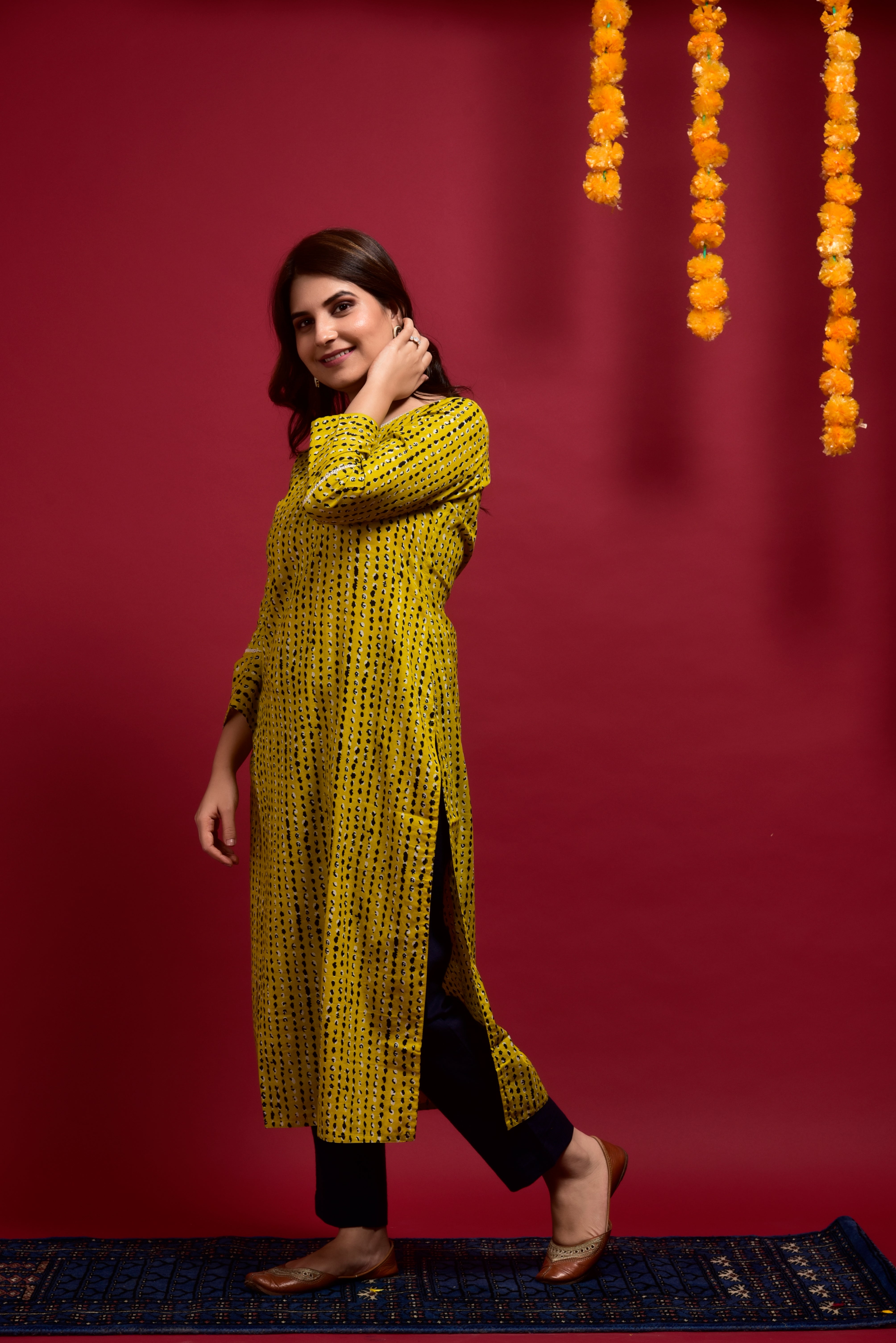 Tuscan Sun Cotton Kurta Pant Set