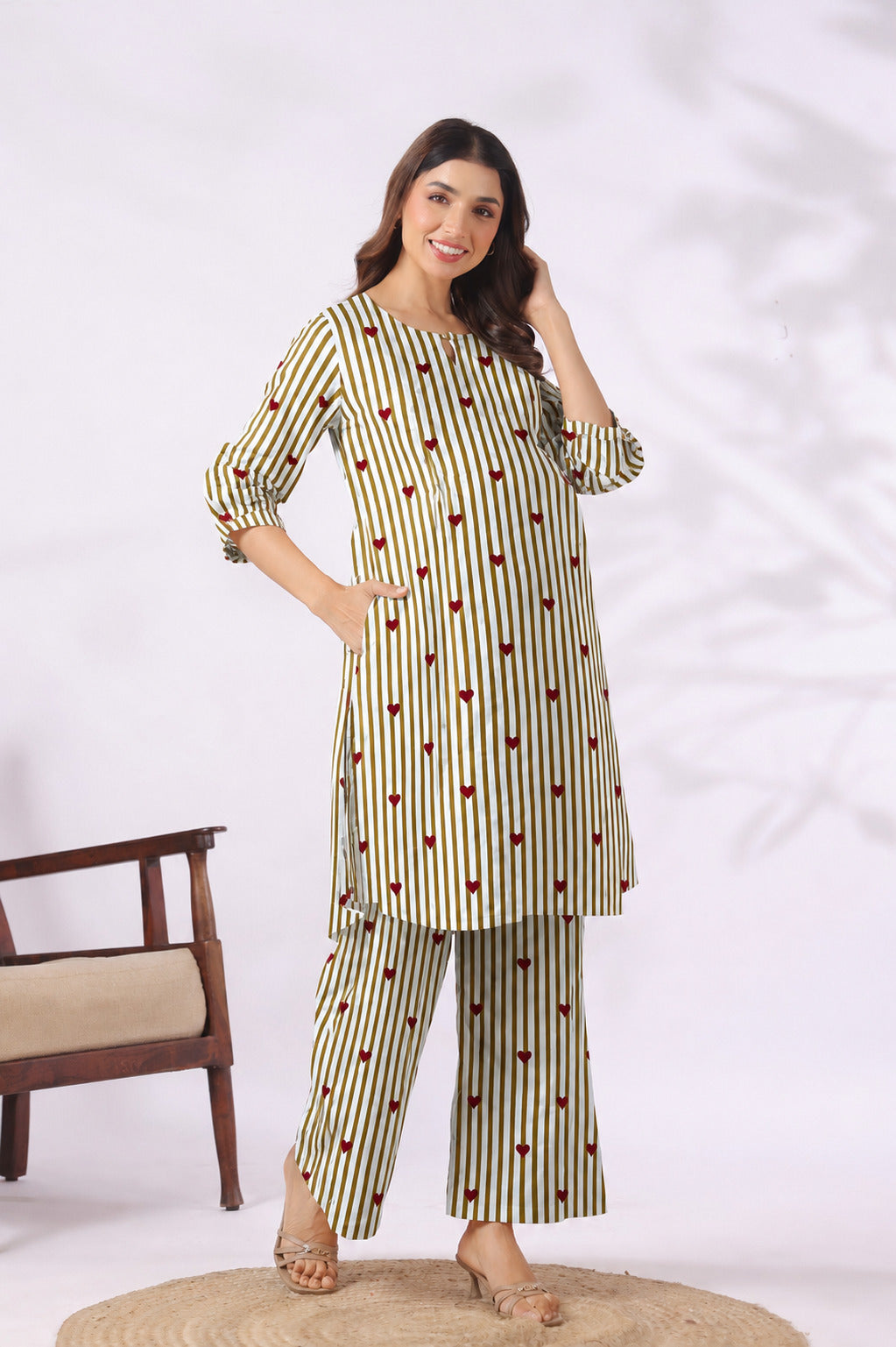 Love Lines Cotton Maternity - Nursing Co-ord Set