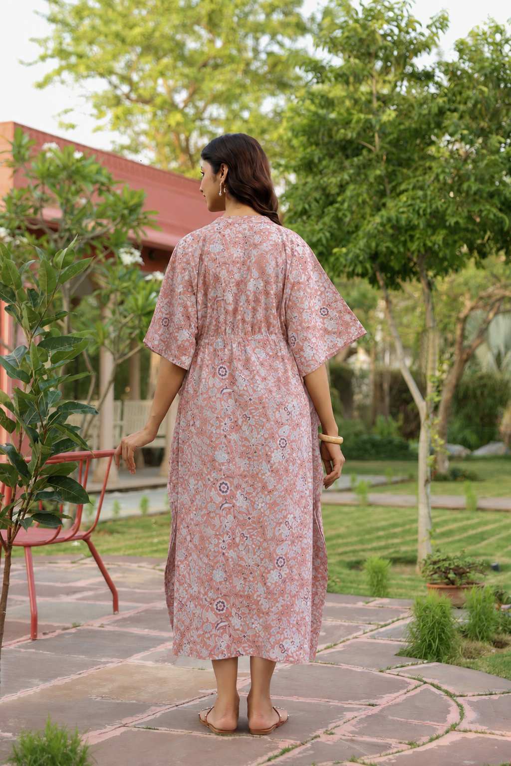 Rustic Petals Cotton Kaftan ( One-Size )