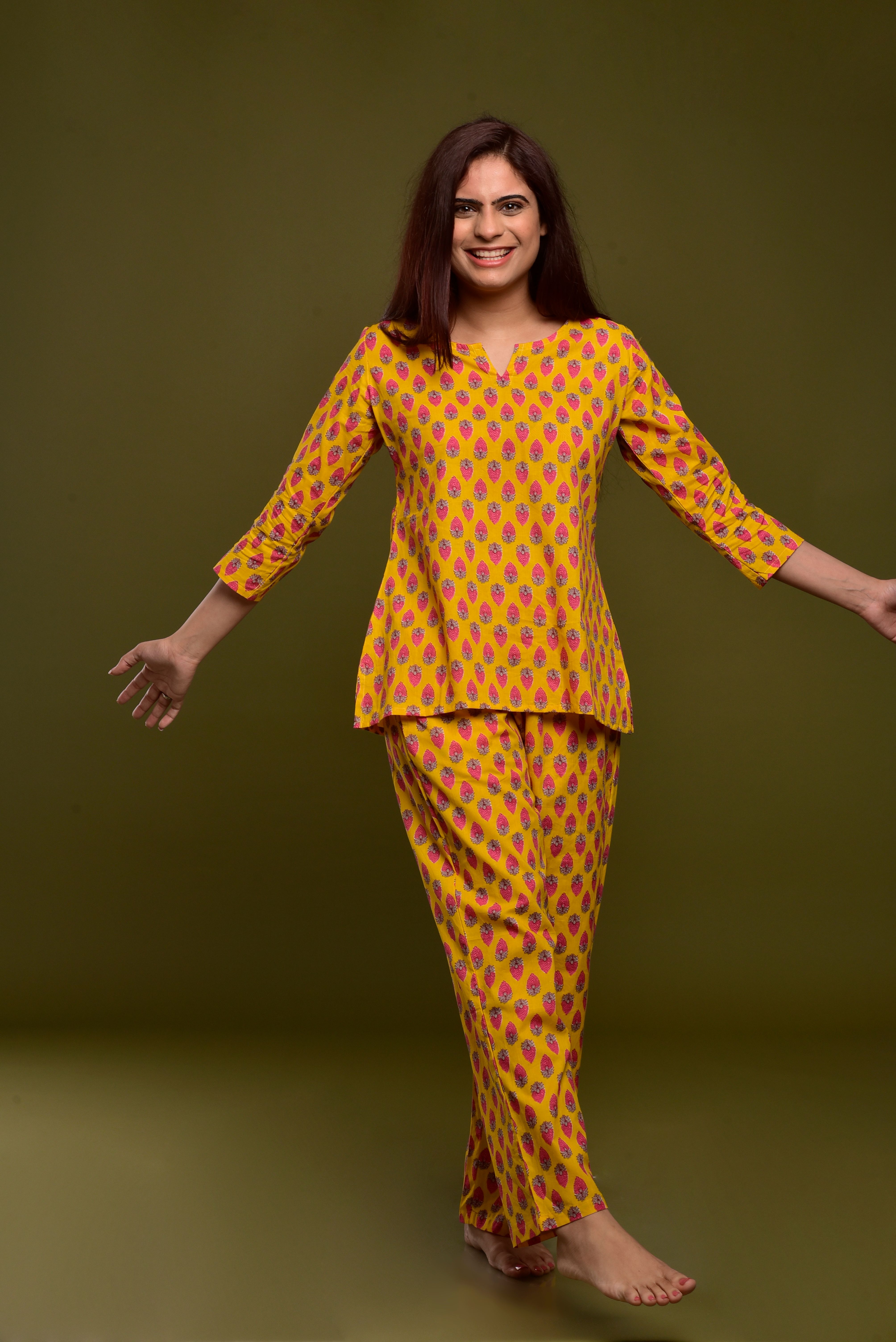 Bumblebee Strawberry Cotton Loungewear Set