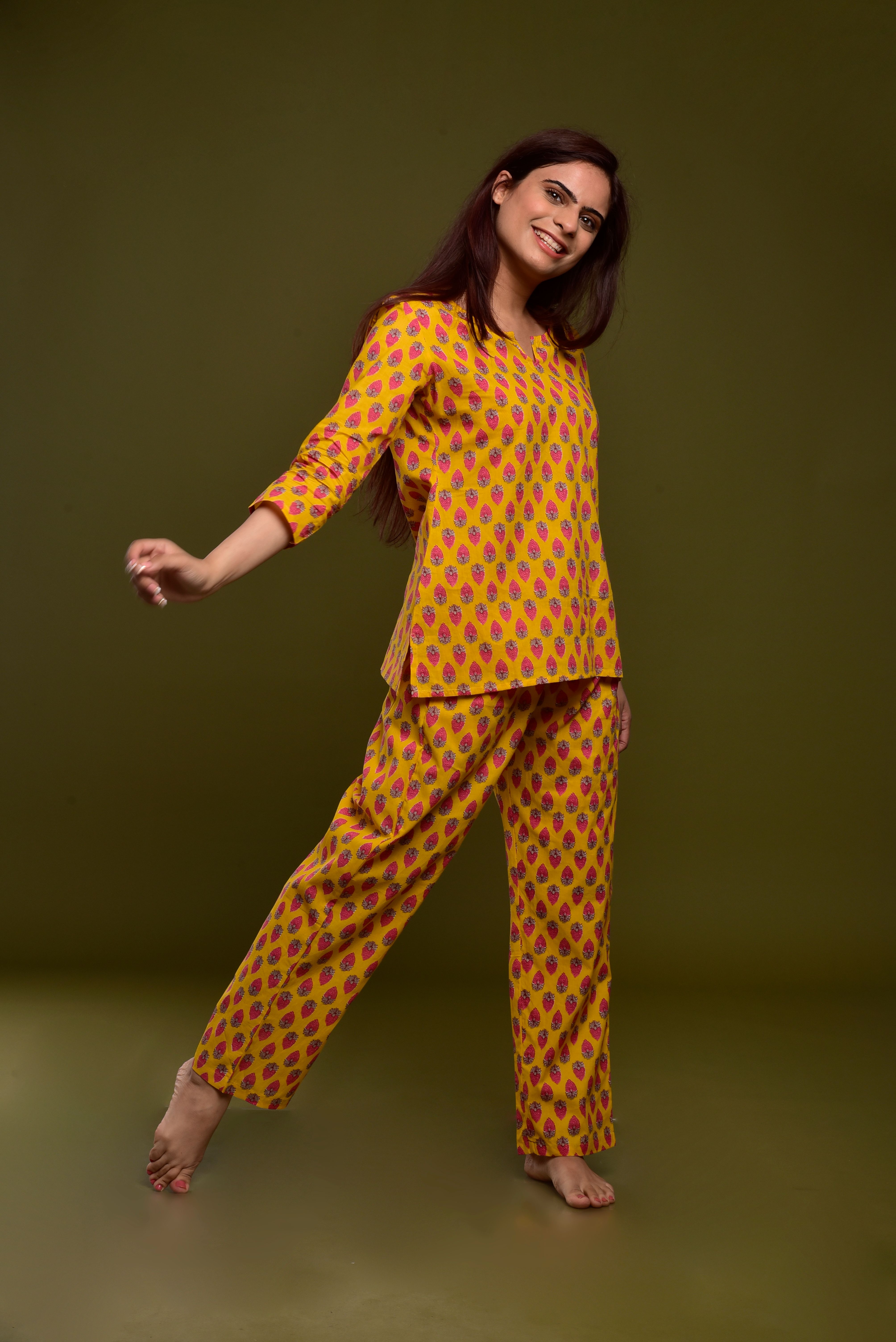 Bumblebee Strawberry Cotton Loungewear Set