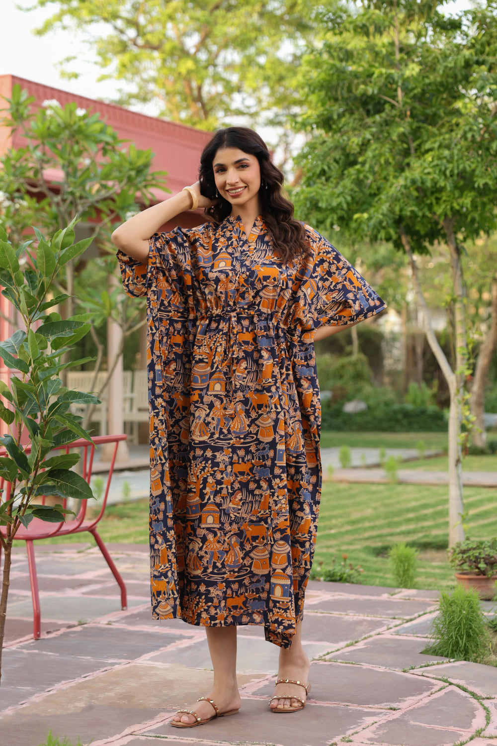 Vedic Village Cotton Kaftan ( One-Size )