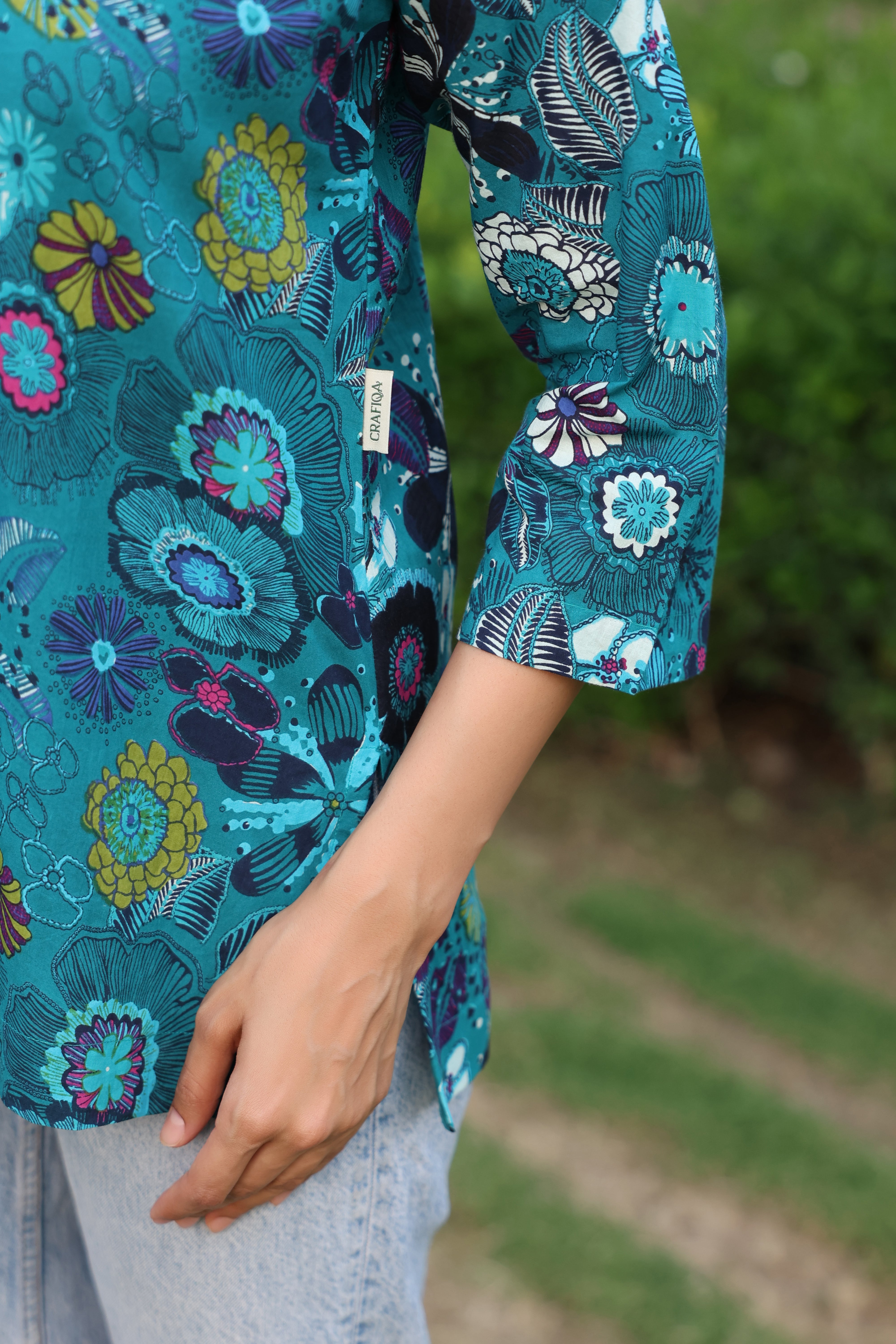 Teal Paradise Cotton Top