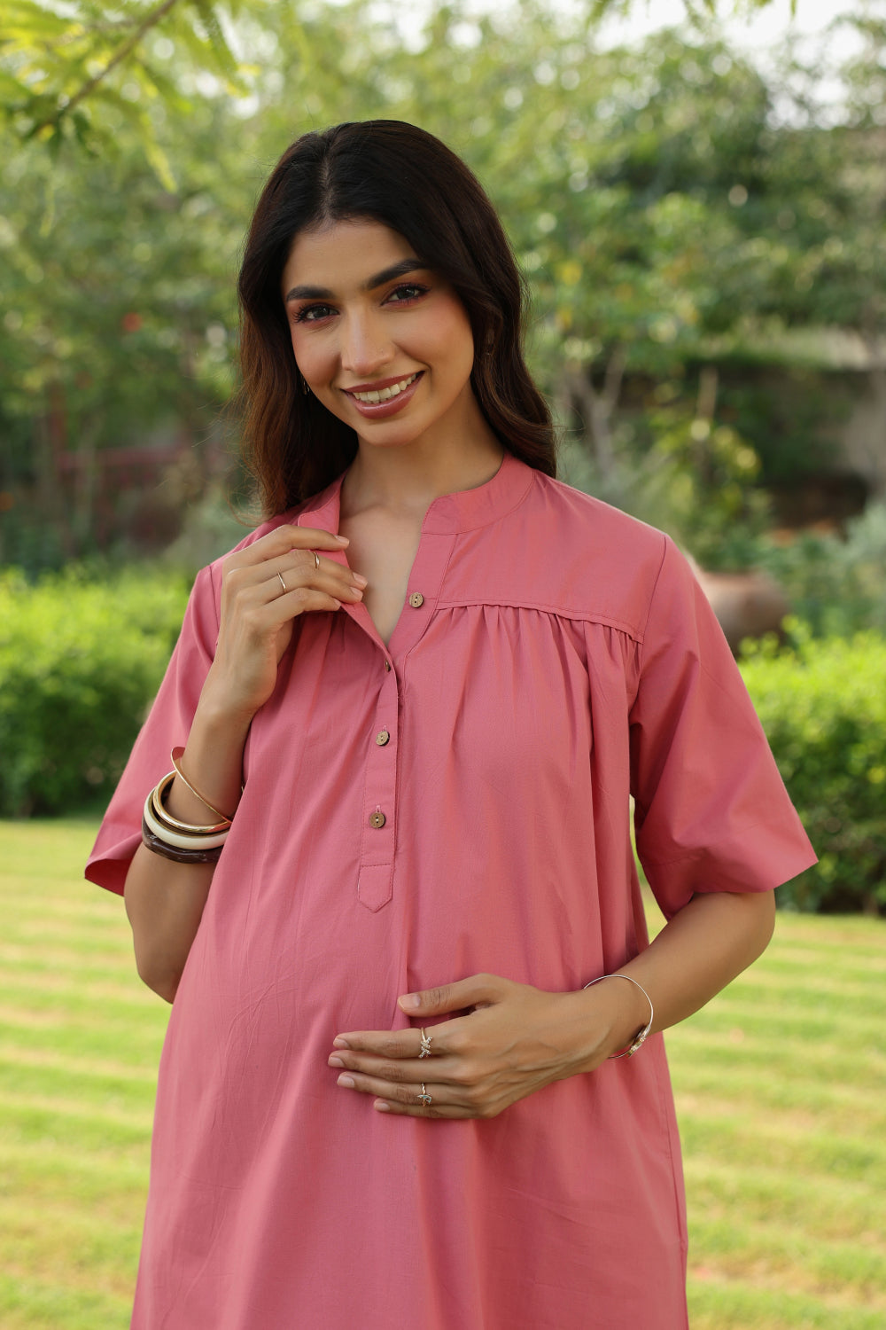 Desert Rose Cotton Maternity - Nursing Co-ord Set