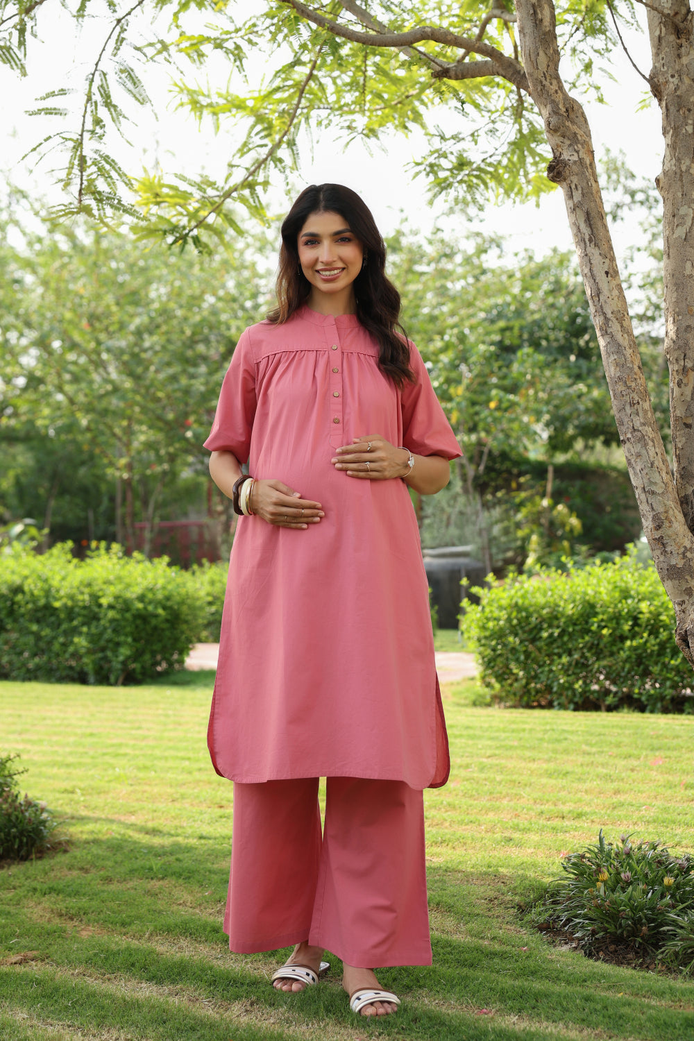 Desert Rose Cotton Maternity - Nursing Co-ord Set