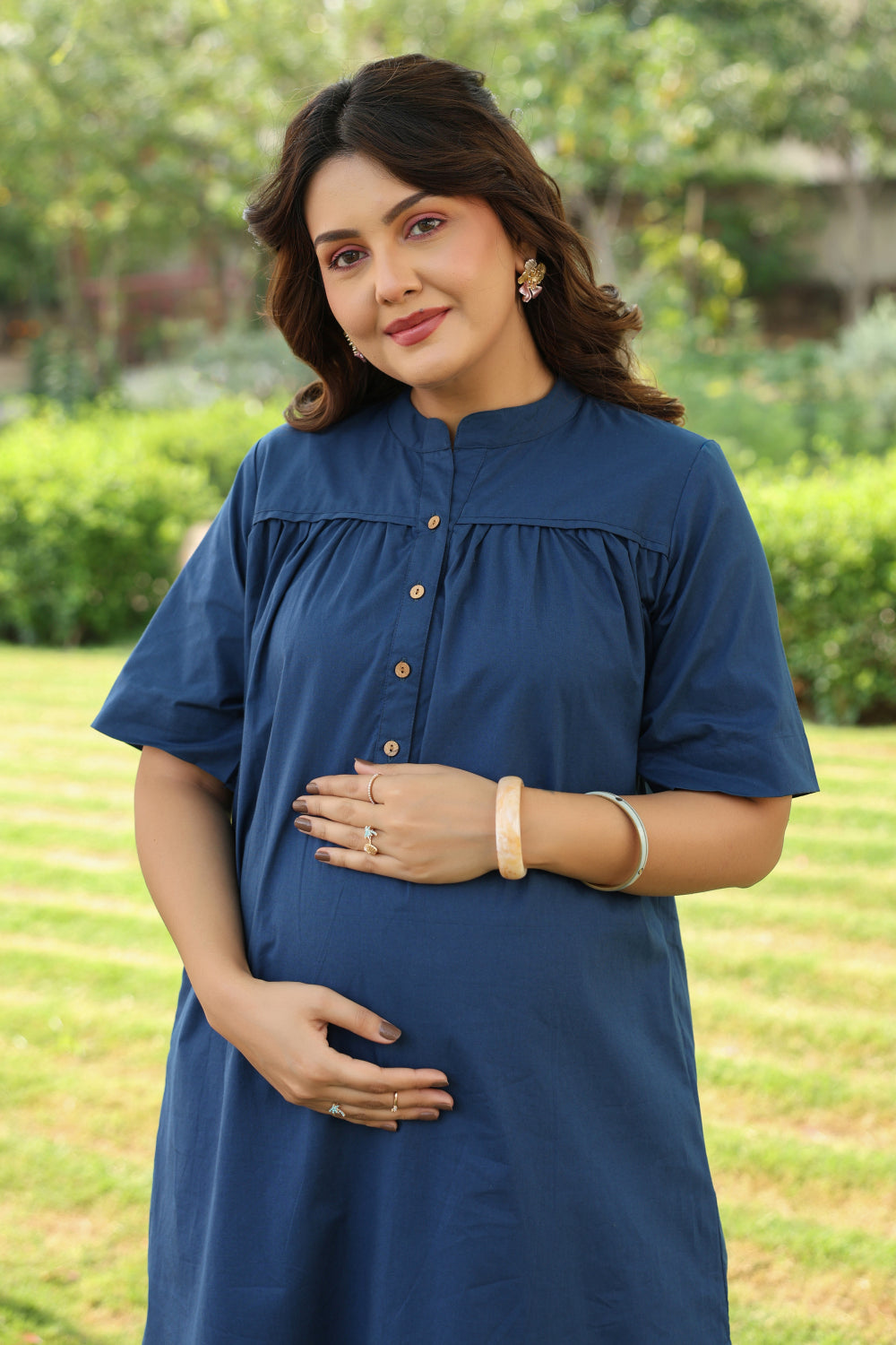 Indigo Soul Cotton Maternity - Nursing Co-ord Set