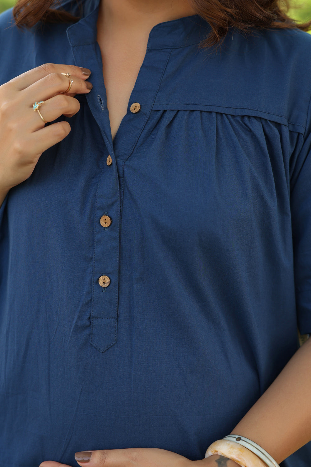 Indigo Soul Cotton Maternity - Nursing Co-ord Set
