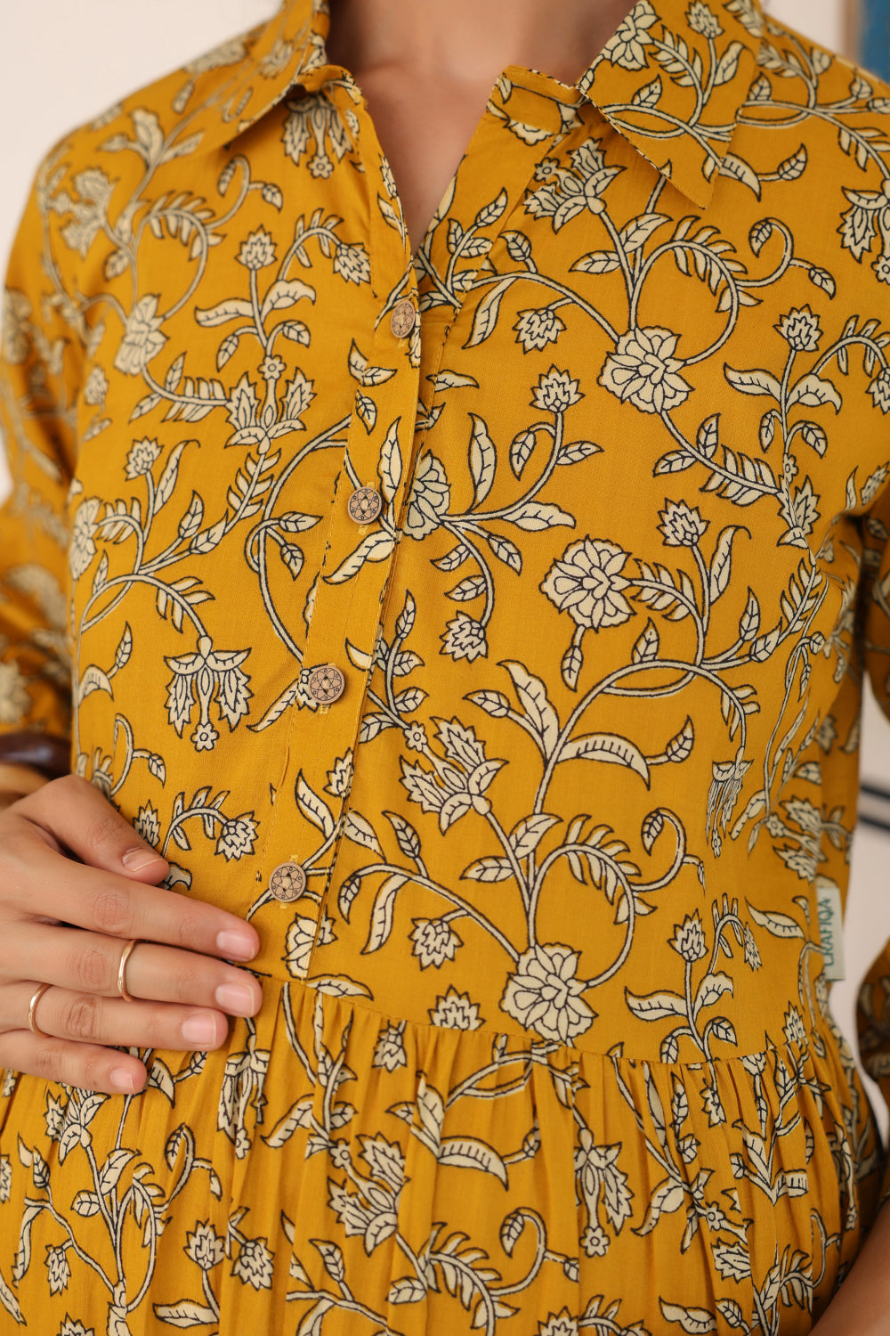 Honey Flora Cotton Maternity - Nursing Dress