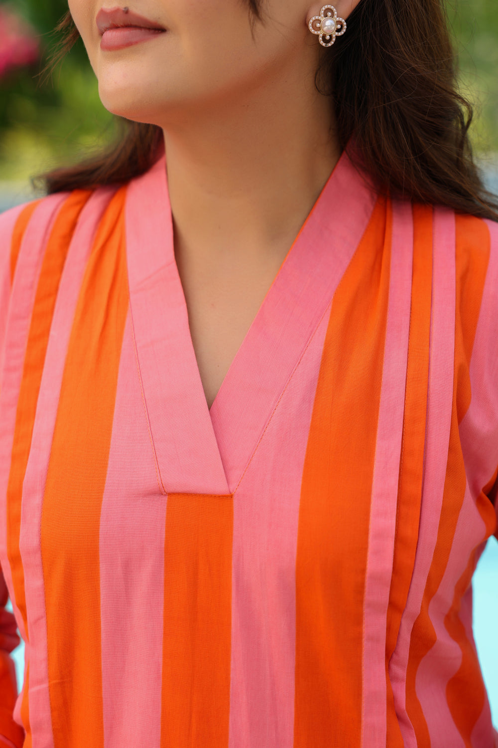 Flamingo Flame Cotton Maternity - Nursing Co-ord Set