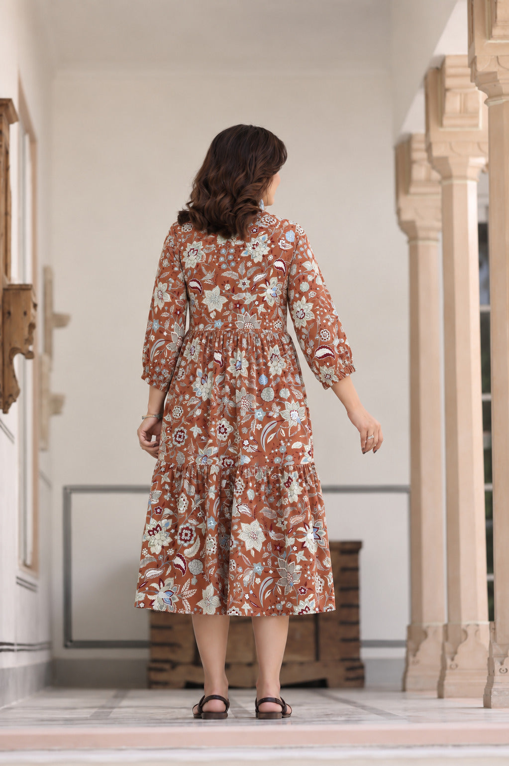 Rustic Petals Cotton Maternity - Nursing Dress
