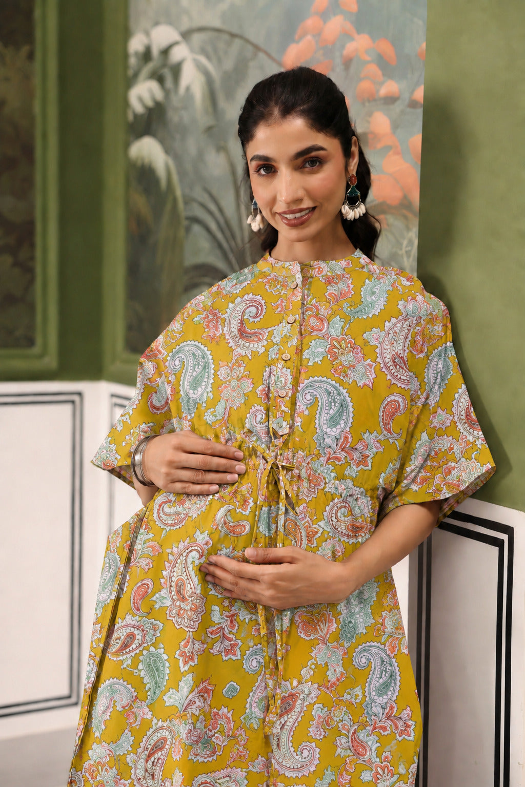 Sunburst Paisley Cotton Kaftan ( One-Size )
