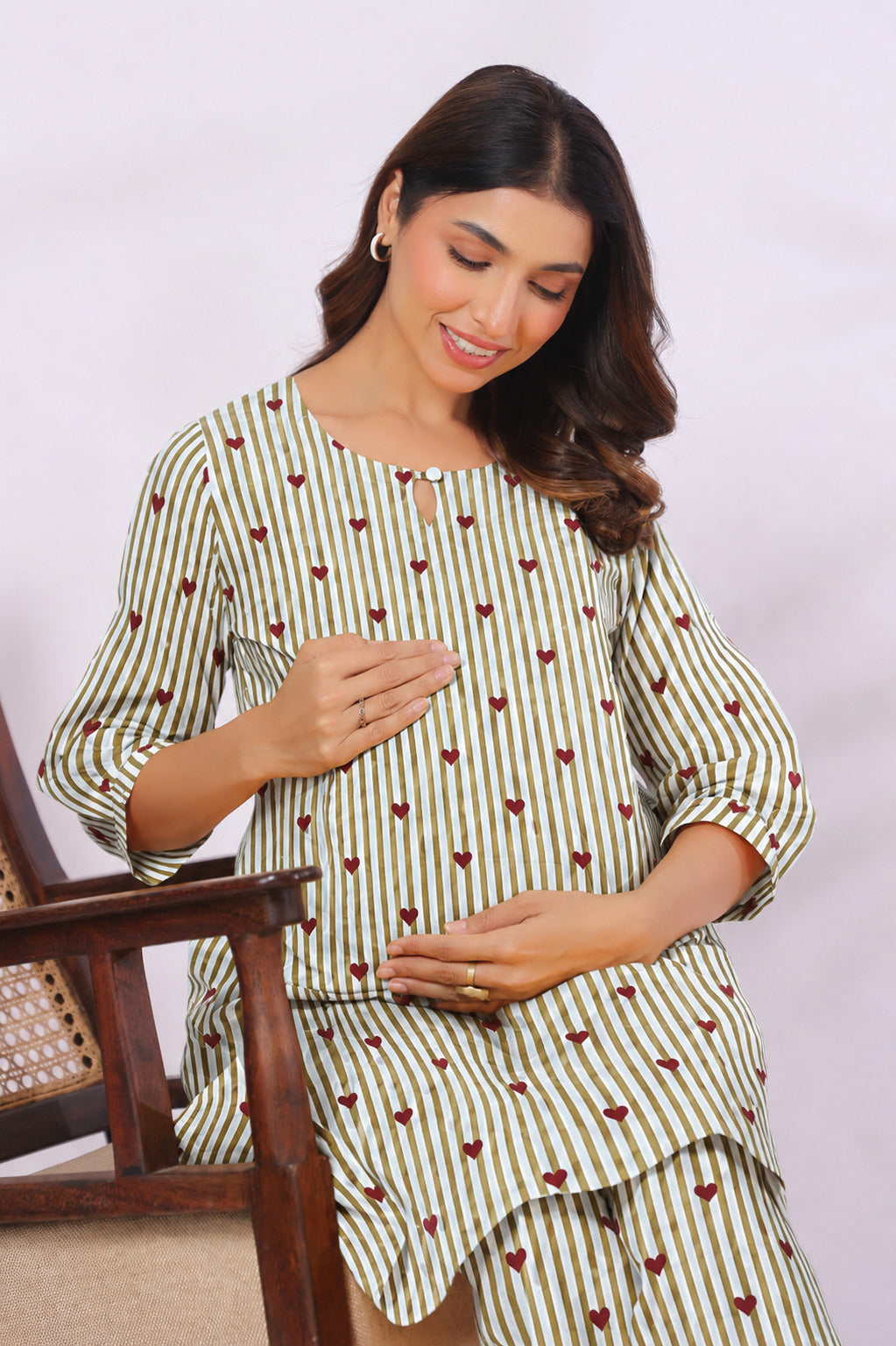 Love Lines Cotton Maternity - Nursing Co-ord Set