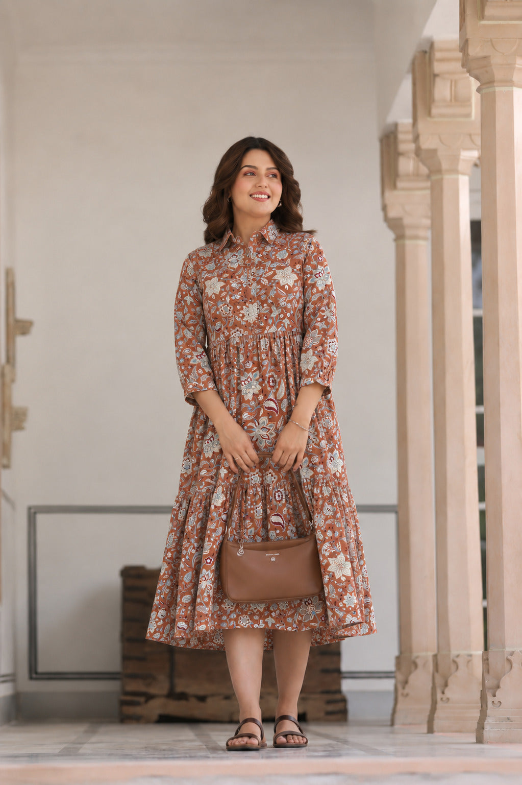 Rustic Petals Cotton Maternity - Nursing Dress