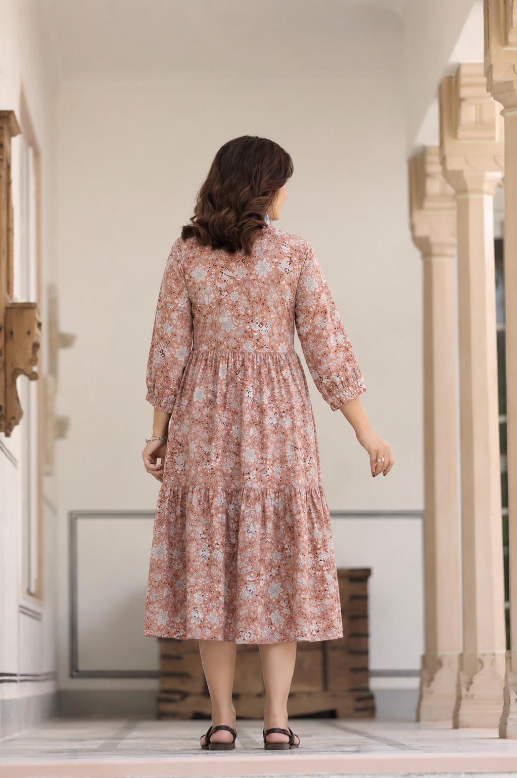 Rustic Petals Cotton Maternity - Nursing Dress