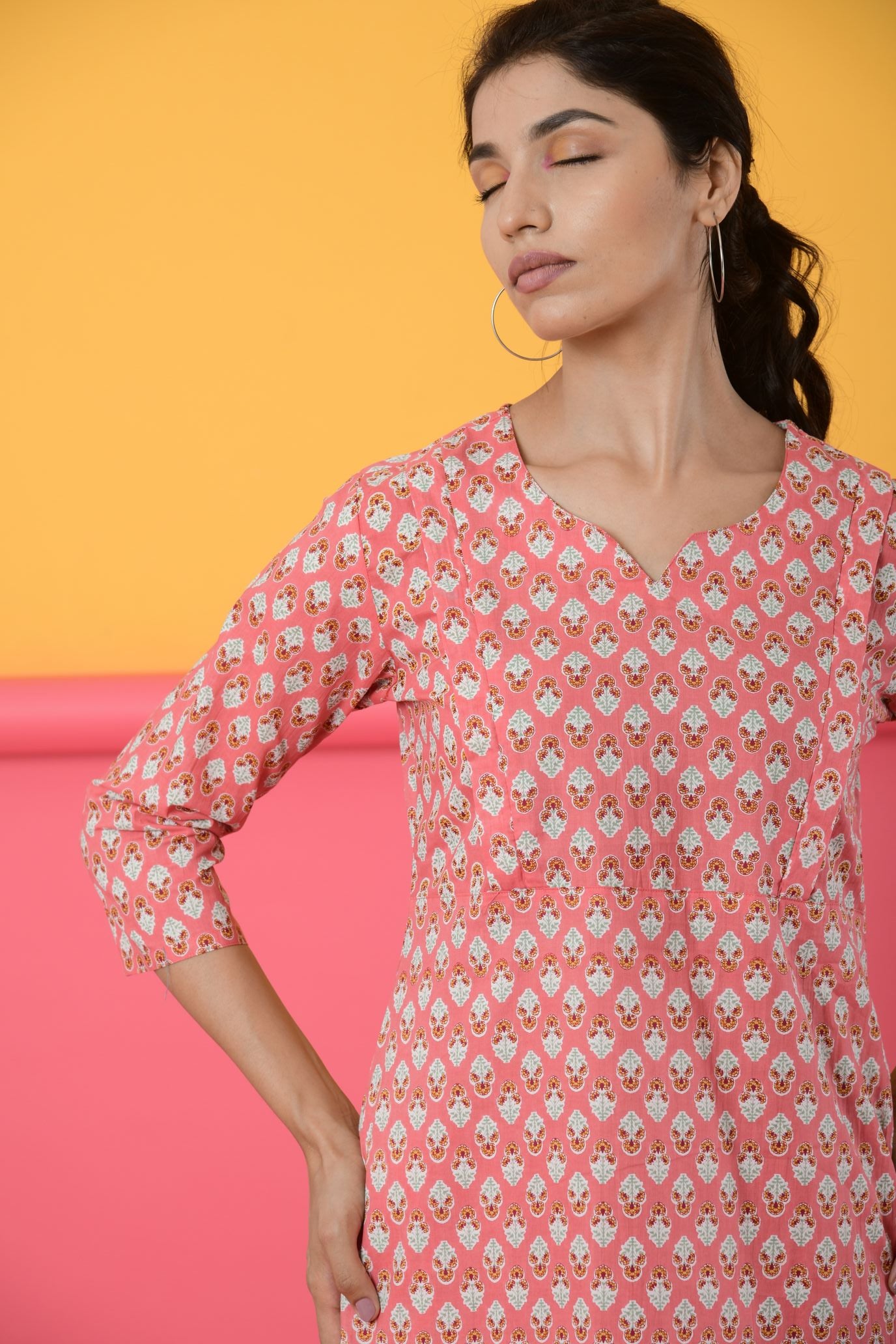 Georgia Peach Cotton Maternity - Nursing Co-ord Set