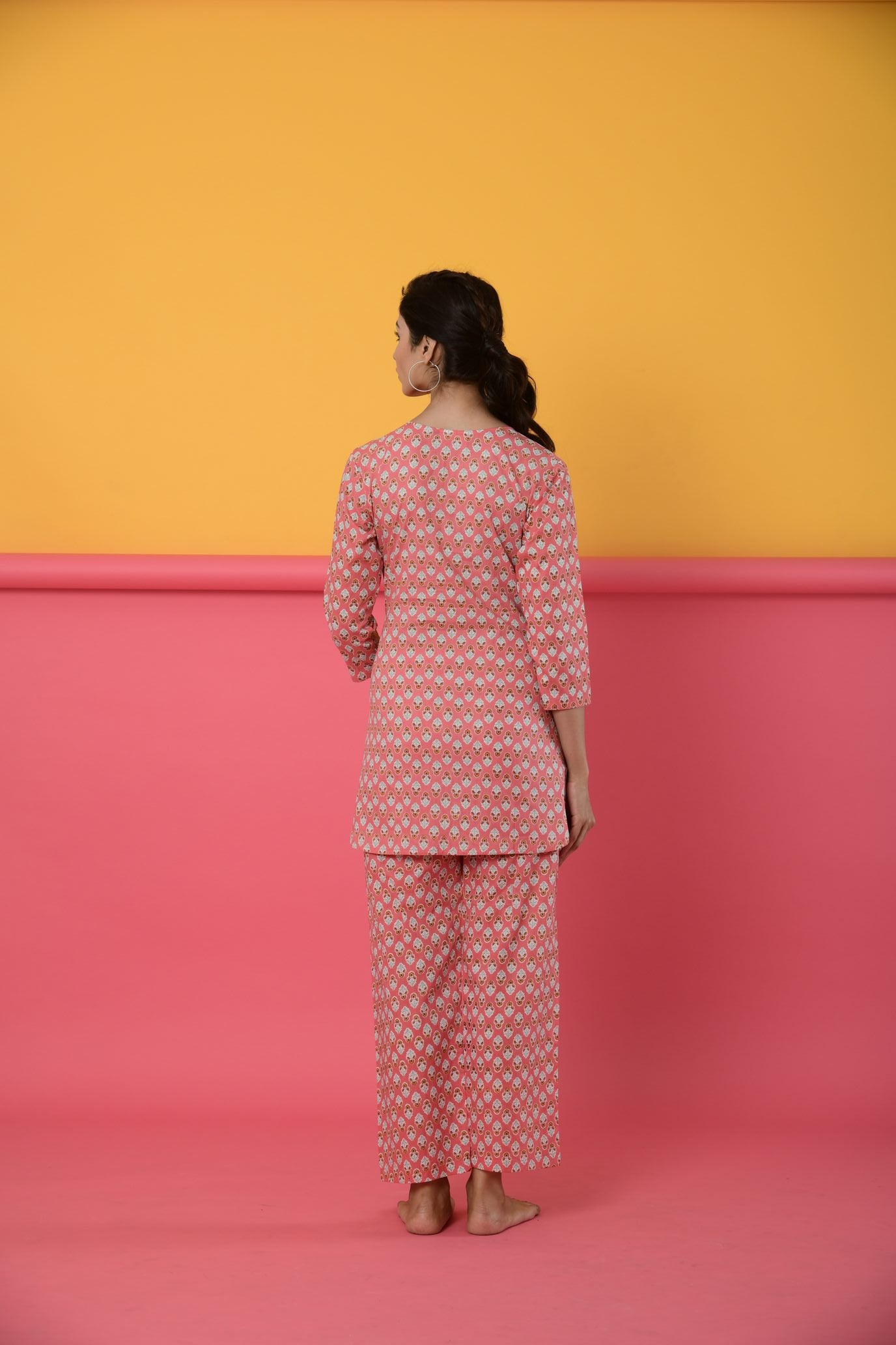 Georgia Peach Cotton Maternity - Nursing Co-ord Set