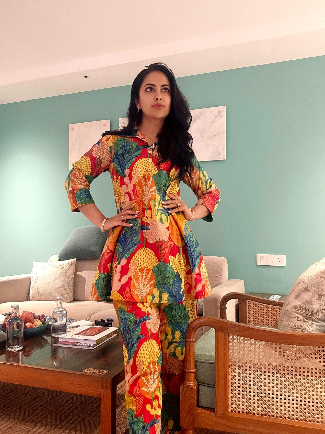 Vivid Bloom Cotton Co-ord Set