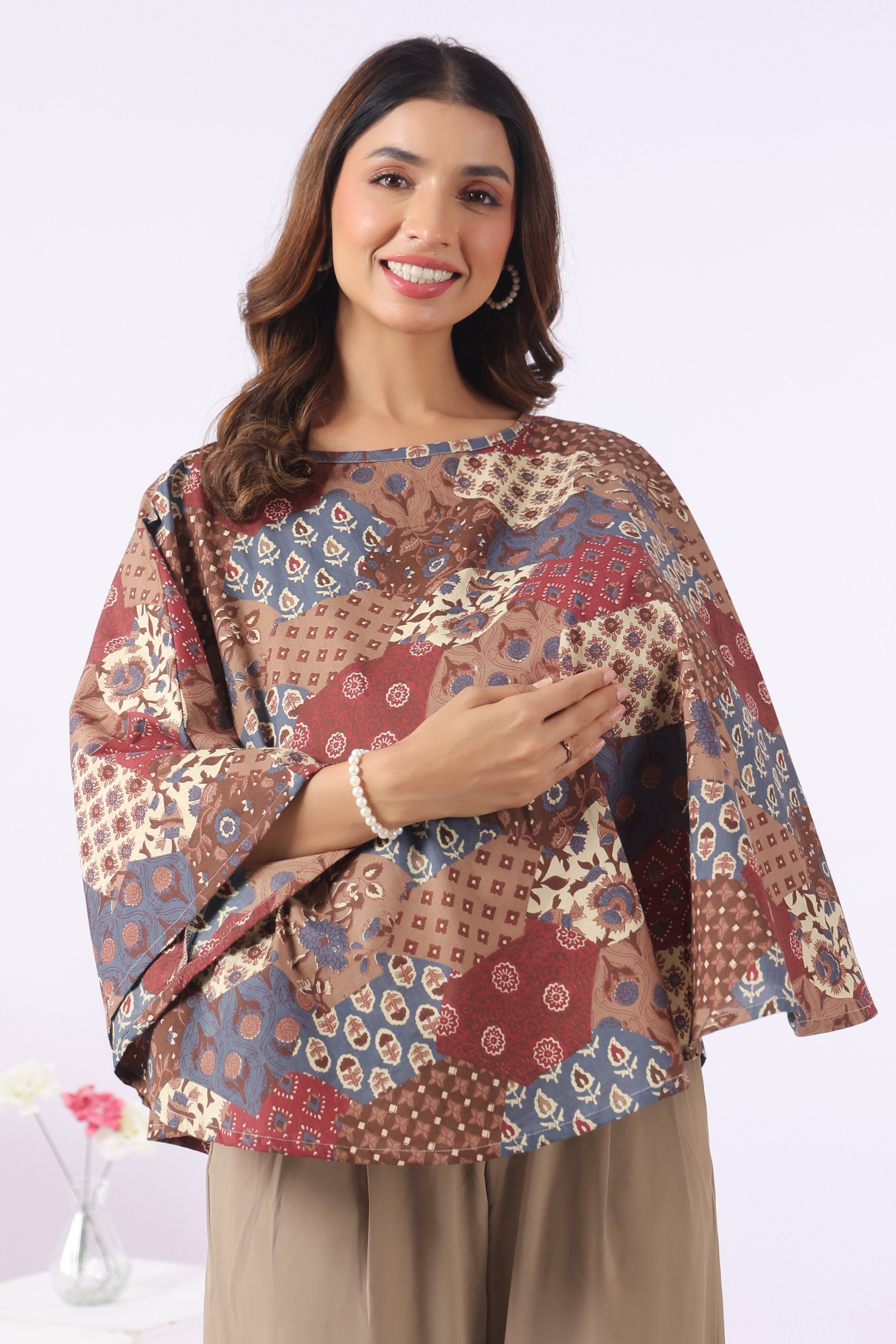 Earthy Bloom Cotton Nursing Cover (One-Size)