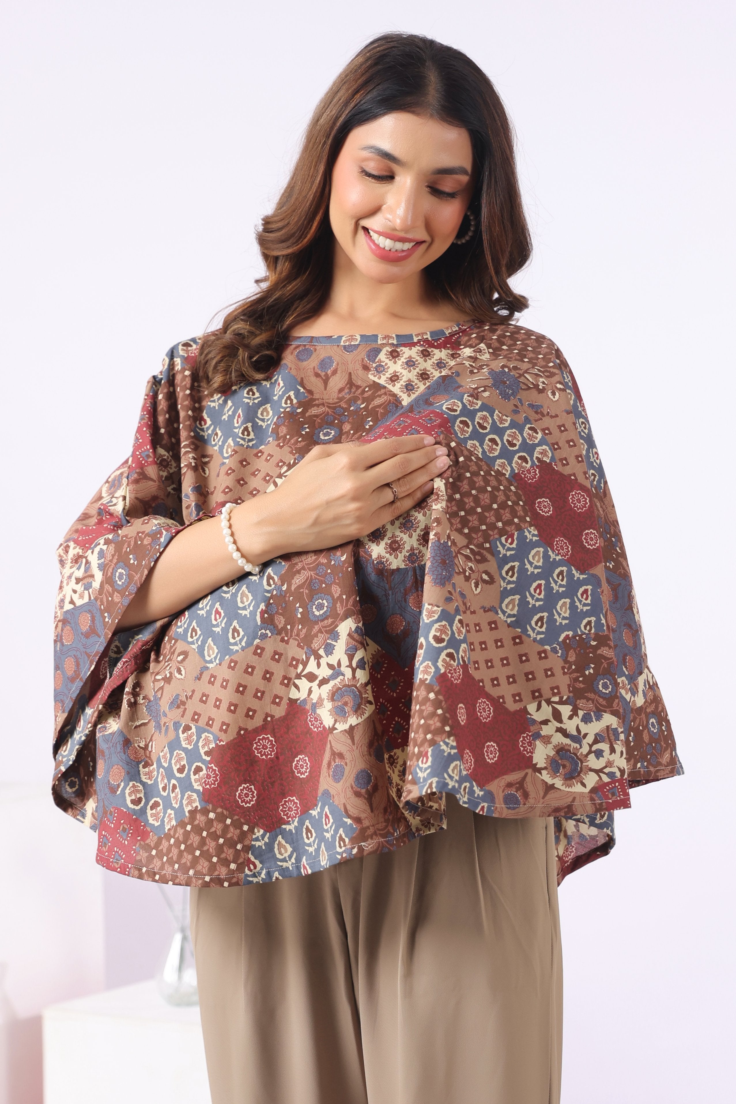 Earthy Bloom Cotton Nursing Cover (One-Size)