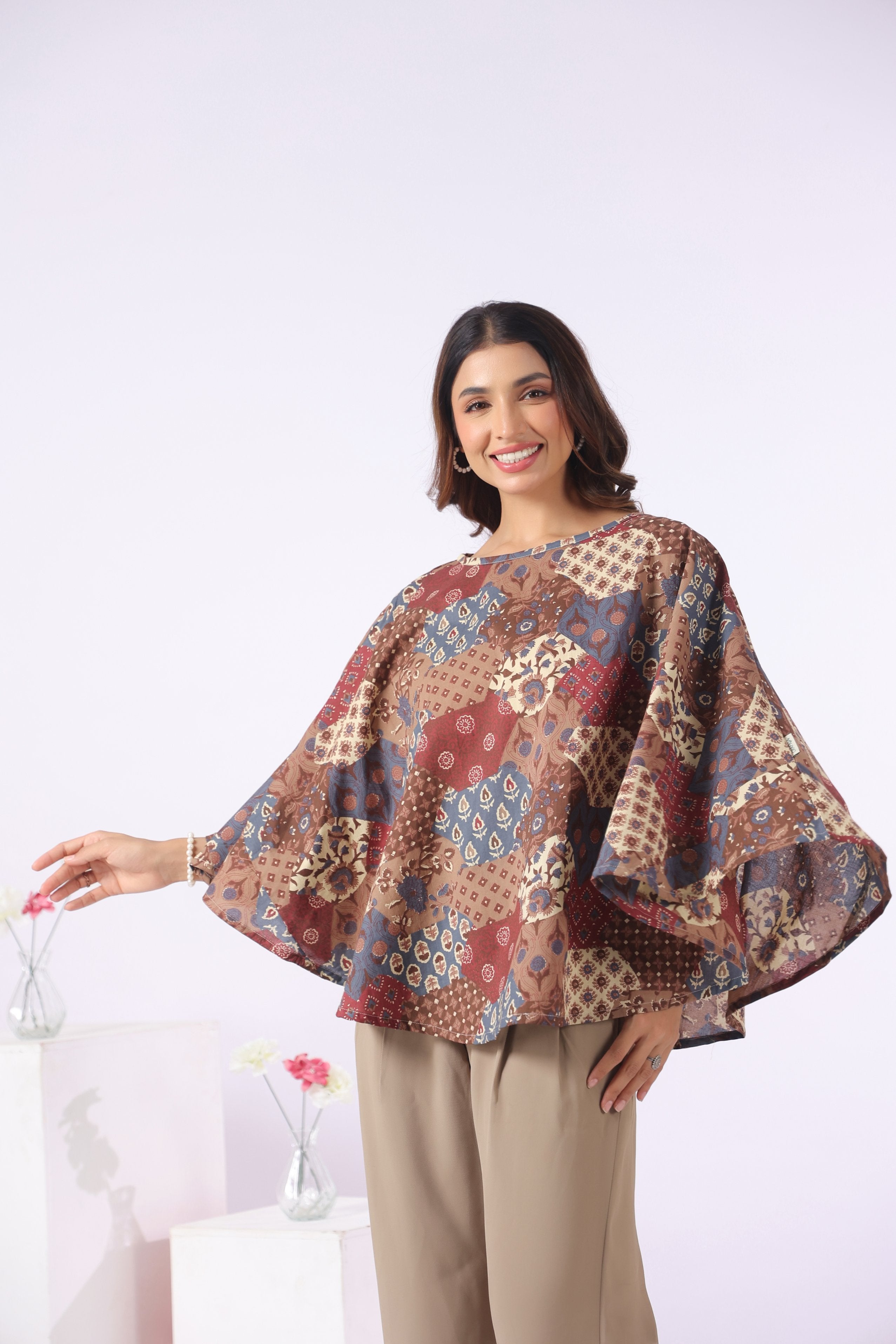 Earthy Bloom Cotton Nursing Cover (One-Size)