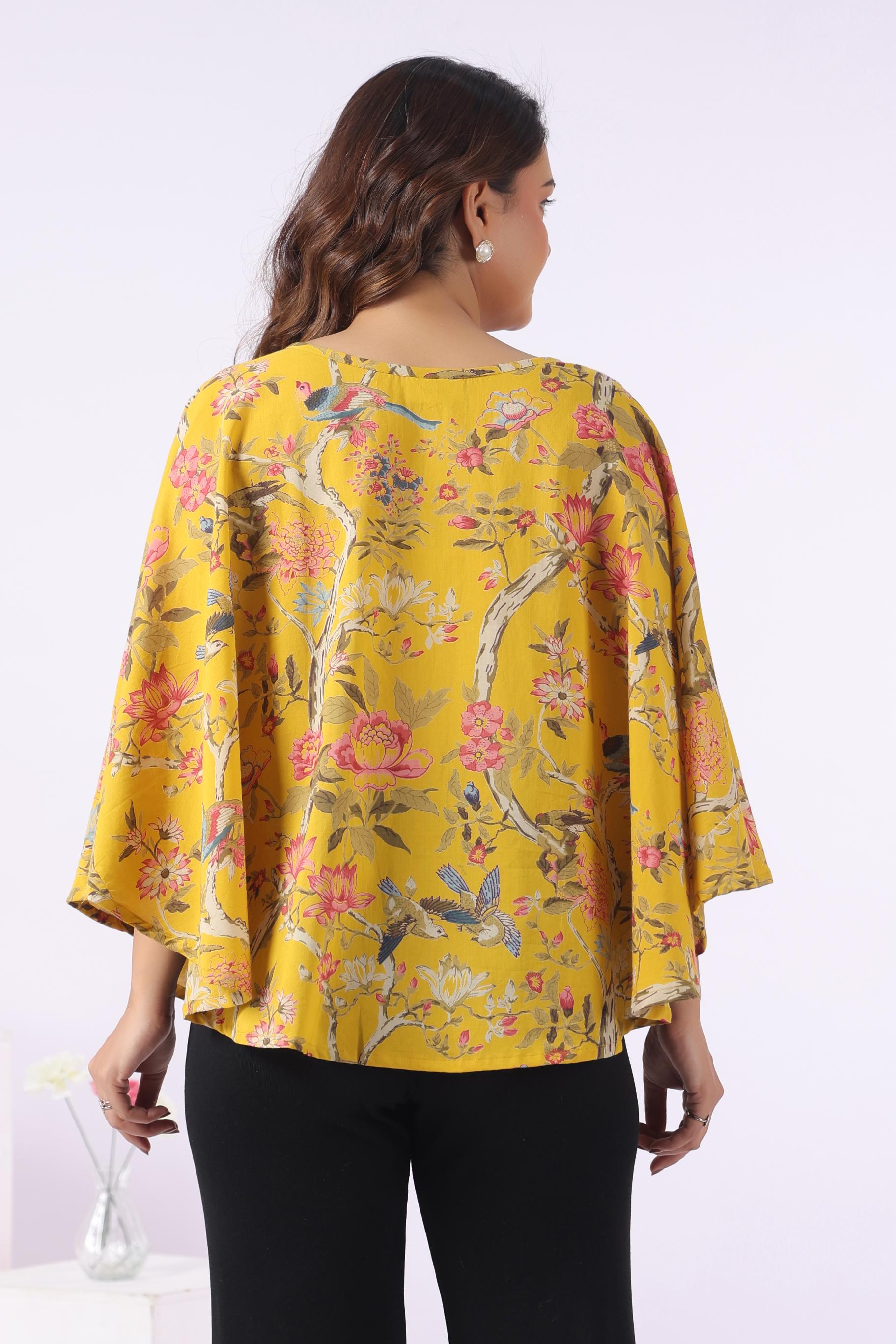 Sunrise Flora Birds Cotton Nursing Cover (One-Size)