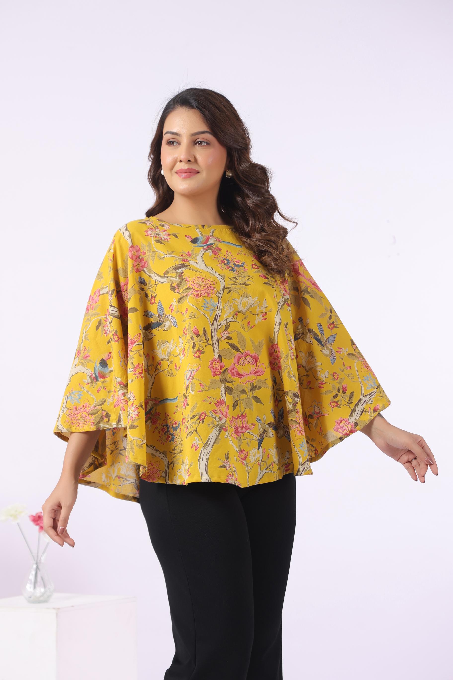 Sunrise Flora Birds Cotton Nursing Cover (One-Size)