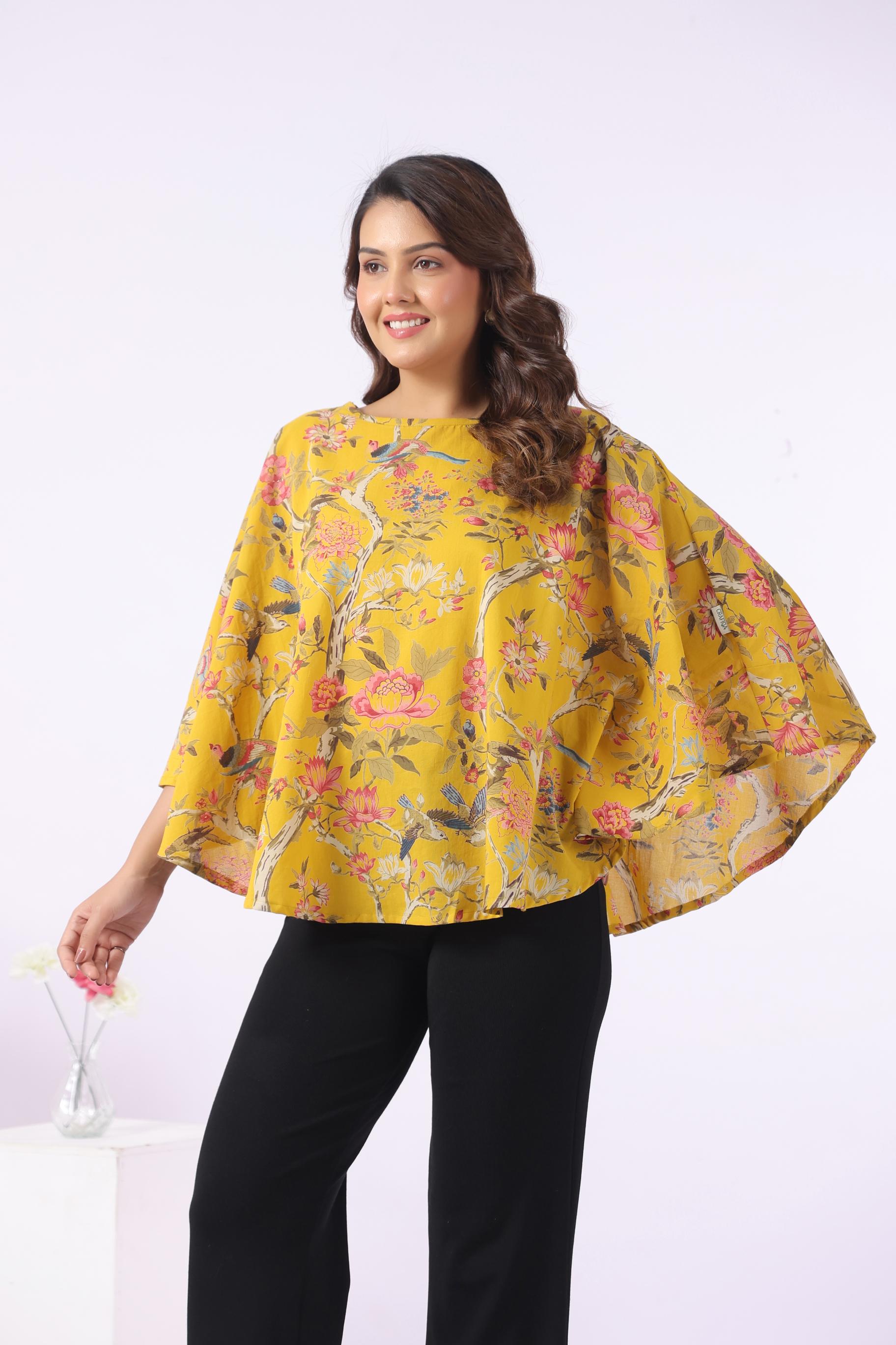 Sunrise Flora Birds Cotton Nursing Cover (One-Size)