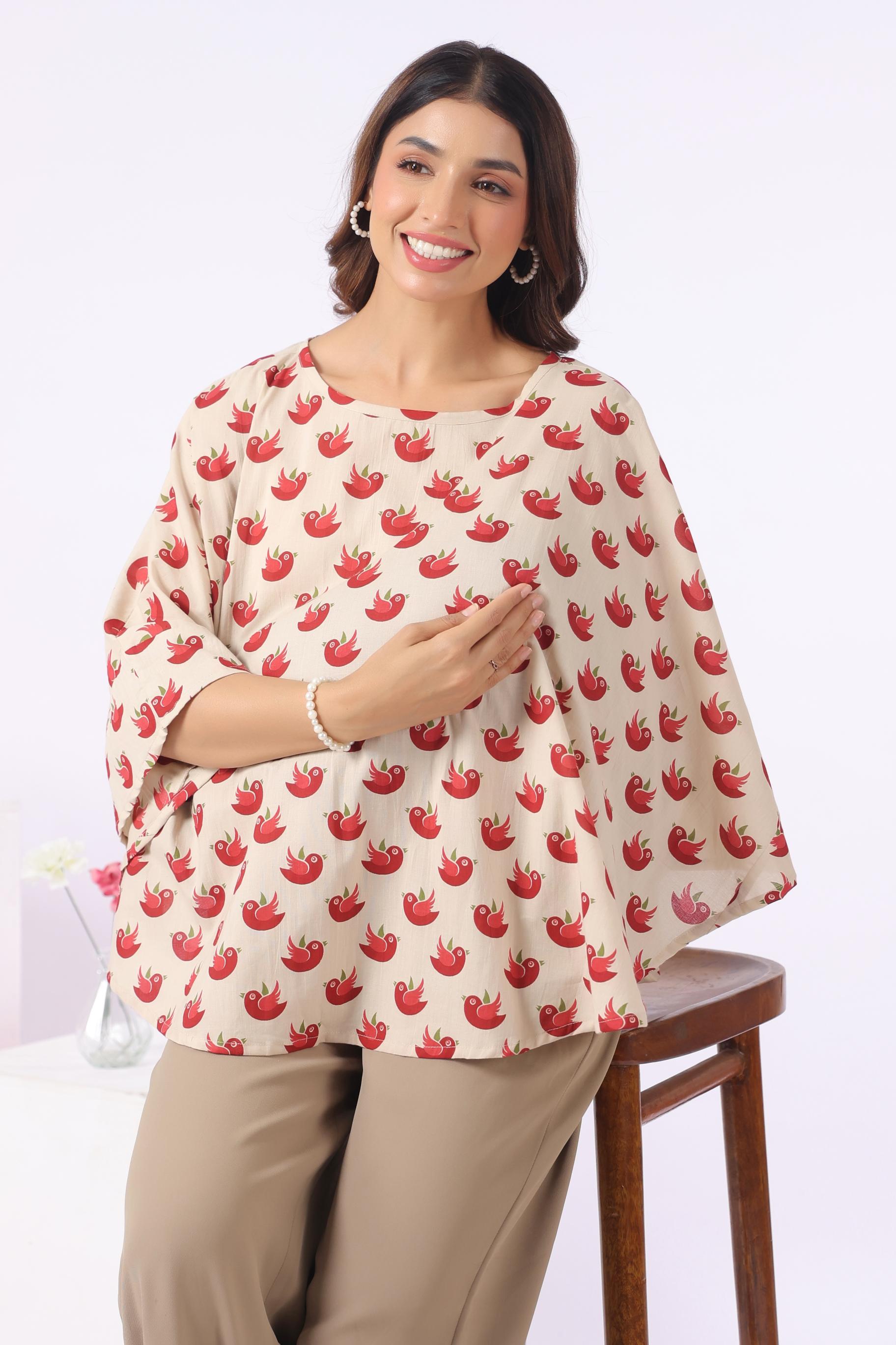 Ruby Sparrow Trail Cotton Nursing Cover (One-Size)